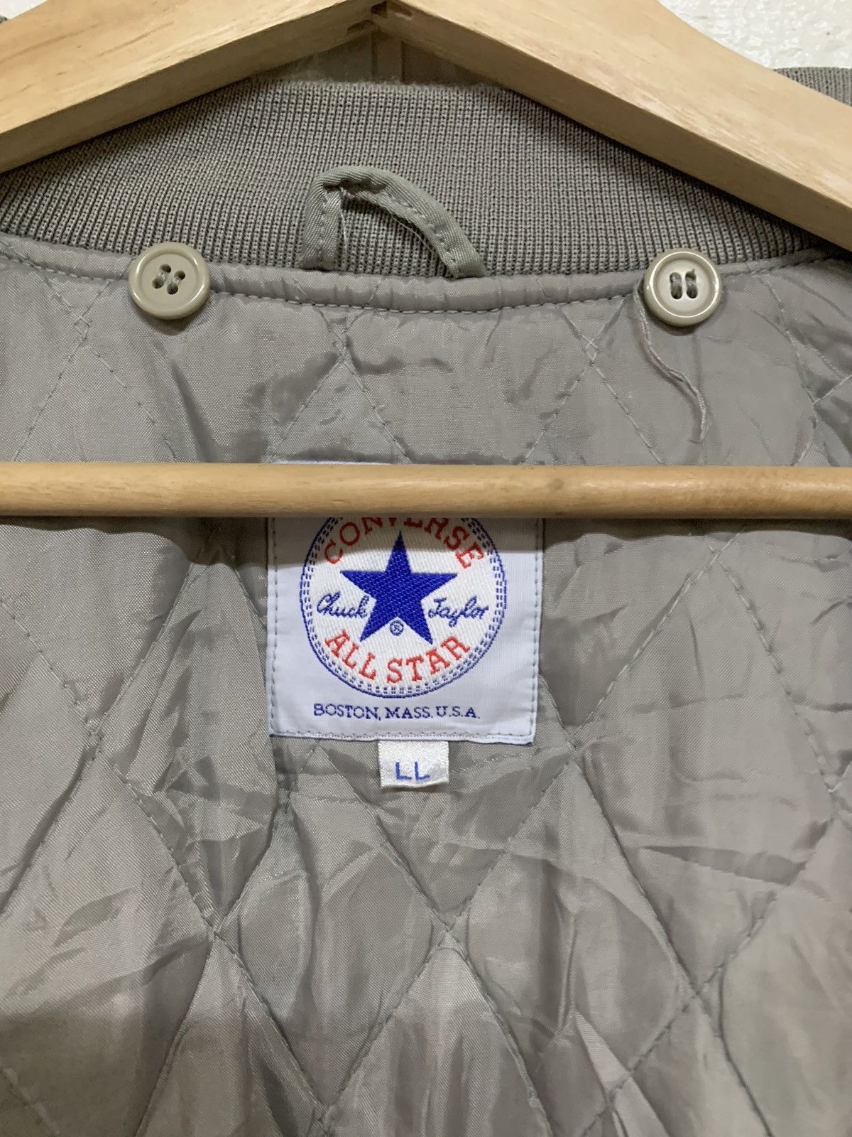 Converse × Vintage Vintage Converse All Star Bomber Jacket Size US XL / EU 56 / 4 - 4 Thumbnail