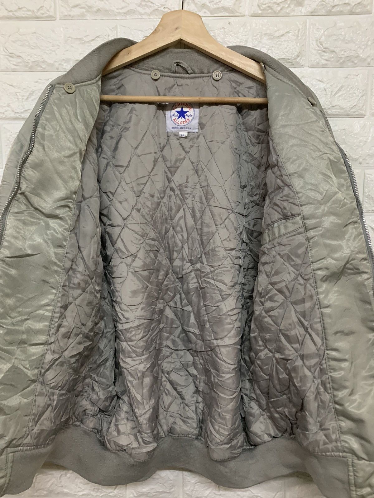 Converse × Vintage Vintage Converse All Star Bomber Jacket Size US XL / EU 56 / 4 - 3 Thumbnail