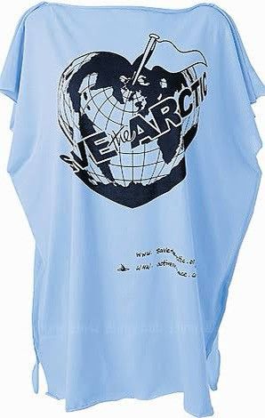 image of Vivienne Westwood Vw Save The Arctic Pillow Square Shirt in Blue, Men's (Size Medium)