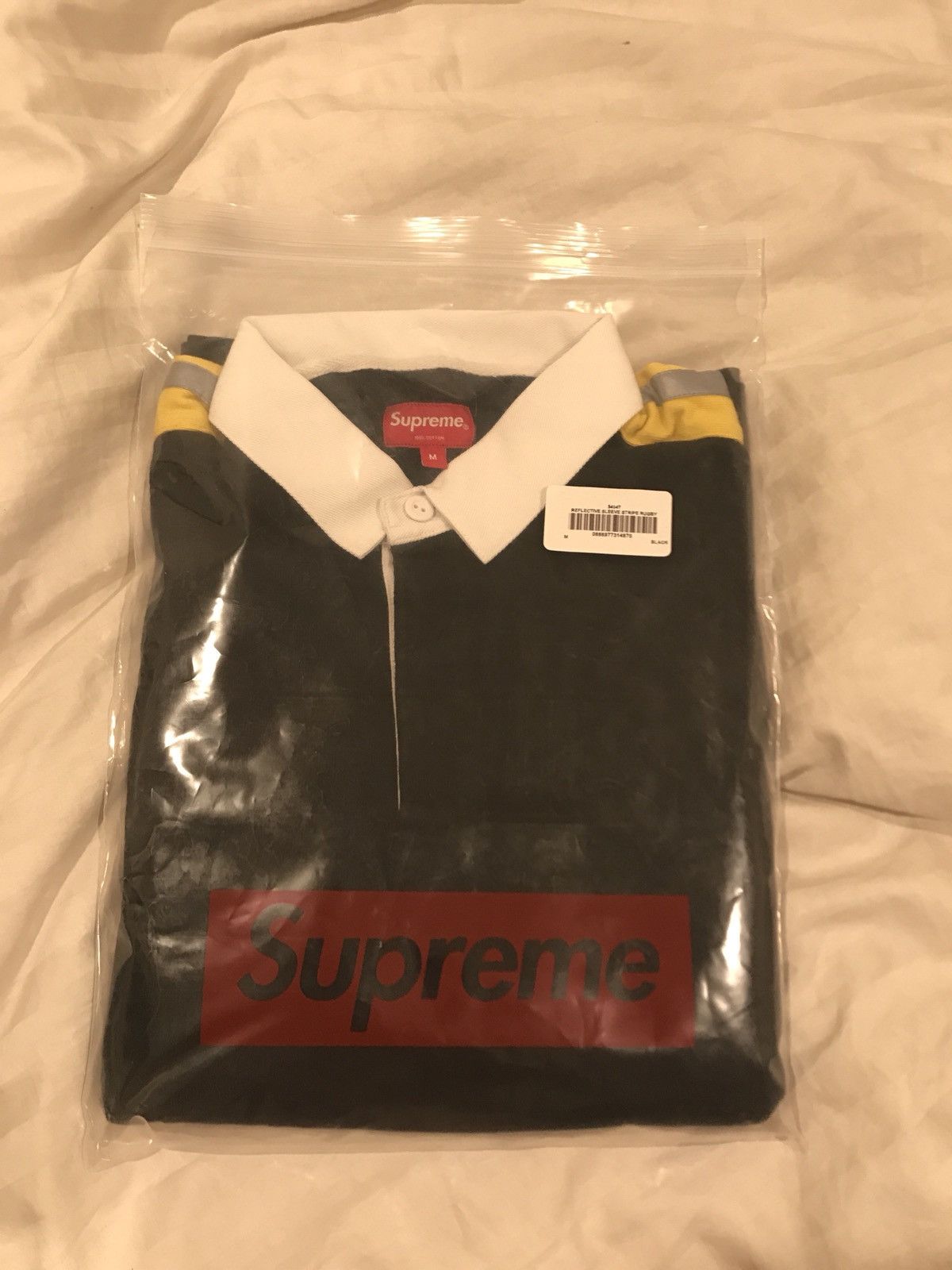 Supreme Reflective Sleeve Stripe Rugby | Grailed