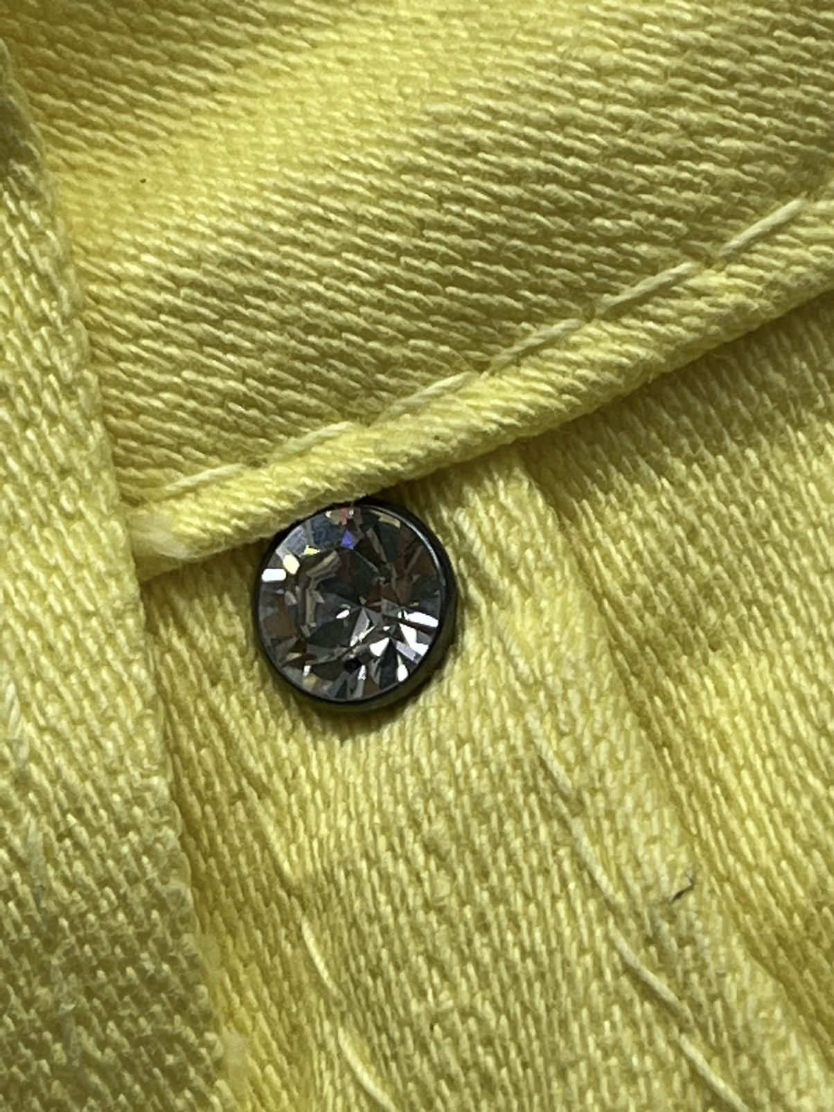 True Religion 🔥SICK YELLOW T RELIGION DISCO CANDICE Crystal Button Flared Size 29" - 9 Thumbnail
