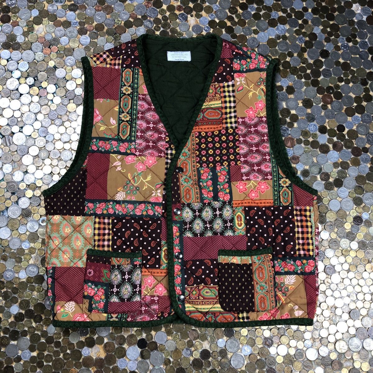 United Colors of Benetton Folk Vintage 90s vest