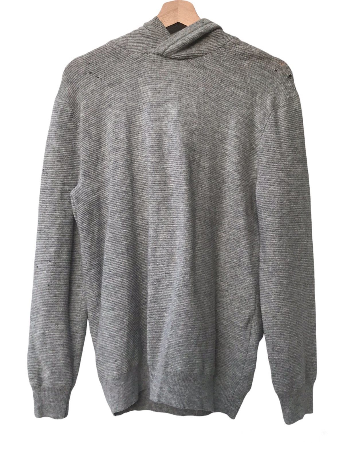 United Arrows United Arrows Distressed Wool & Cashmere Hoodie Sweater Size US S / EU 44-46 / 1 - 1 Thumbnail