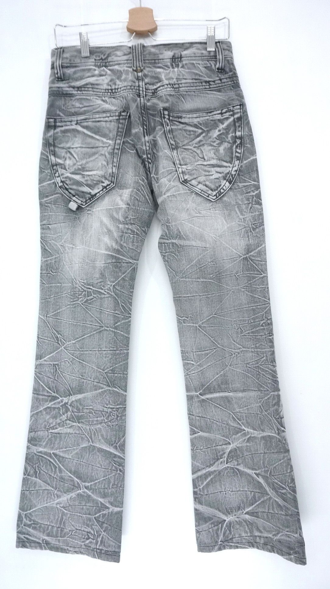 Japanese Brand Flare Vtg BLOW BY BLUE Bush Multipocket Distressed Jeans Size US 29 - 2 Thumbnail