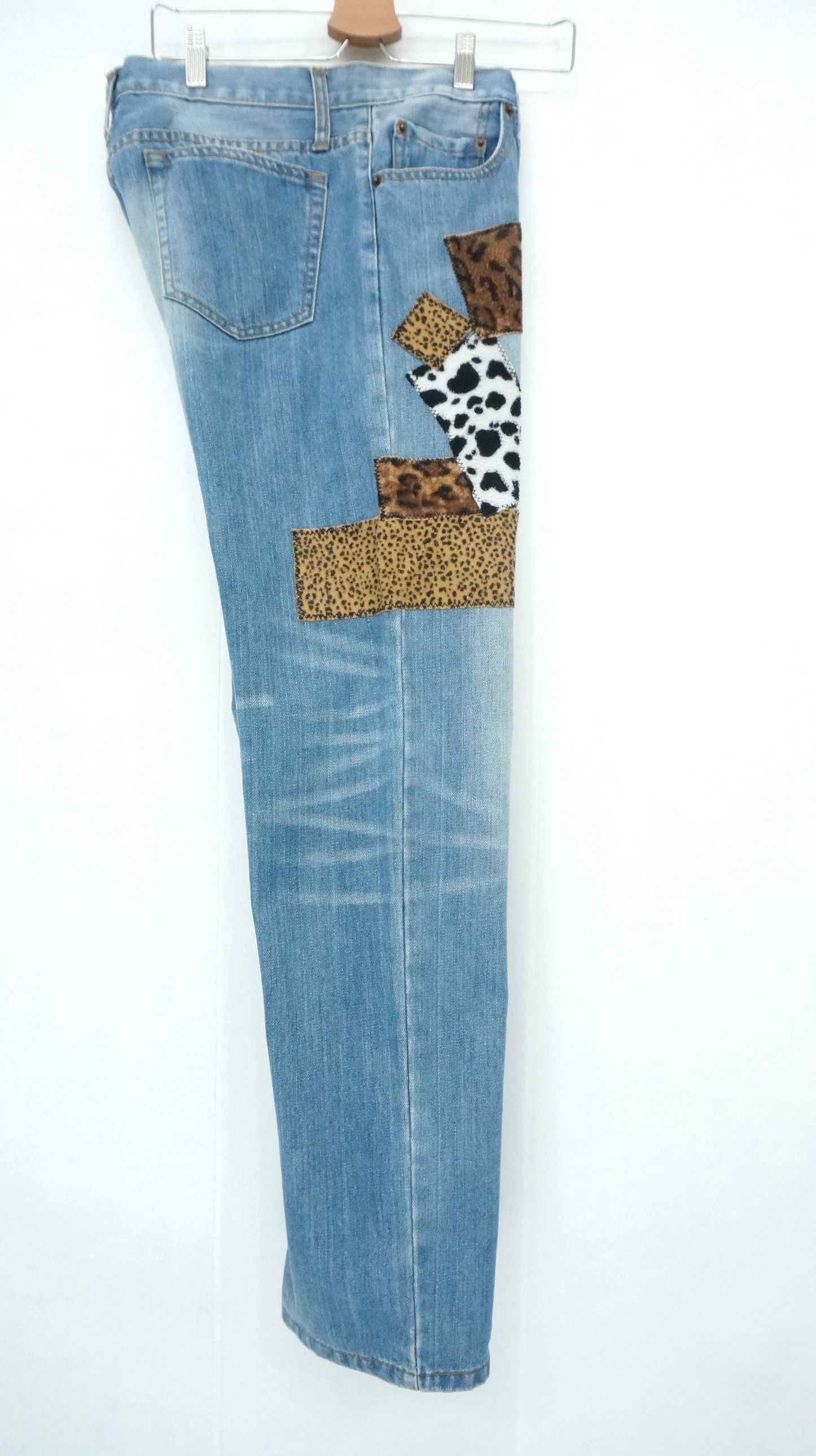 Japanese Brand Vintage Japan Patchwork Jeans Size US 33 - 9 Thumbnail