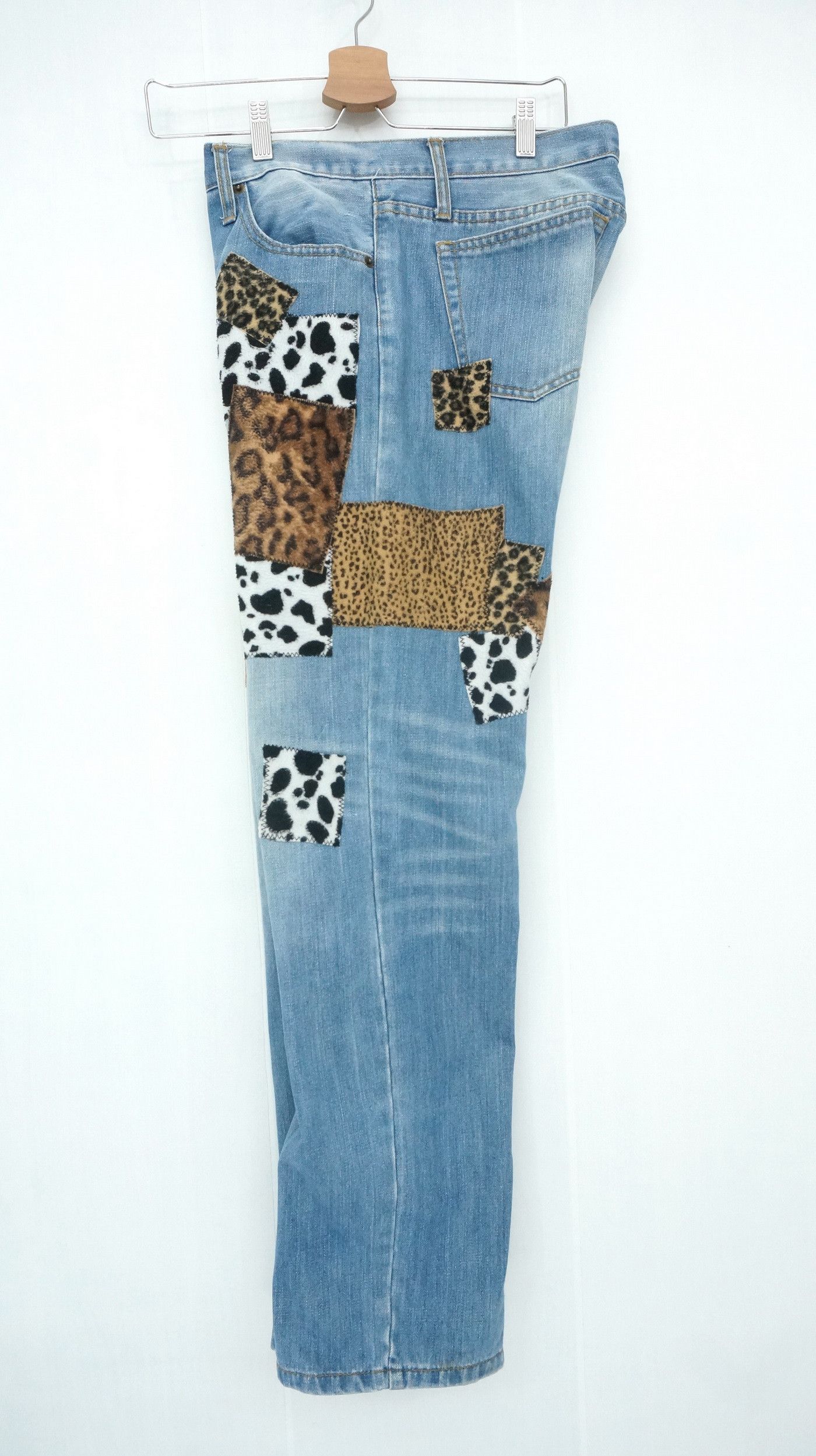Japanese Brand Vintage Japan Patchwork Jeans Size US 33 - 8 Thumbnail