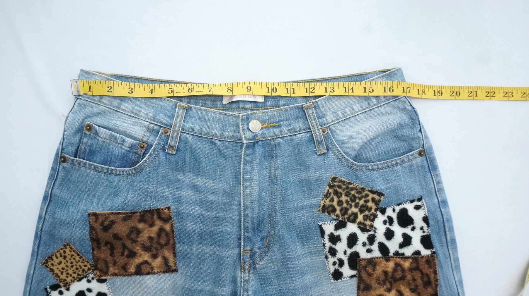 Japanese Brand Vintage Japan Patchwork Jeans Size US 33 - 10 Thumbnail