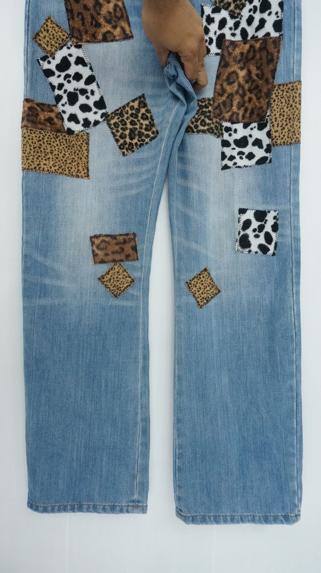 Japanese Brand Vintage Japan Patchwork Jeans Size US 33 - 6 Thumbnail