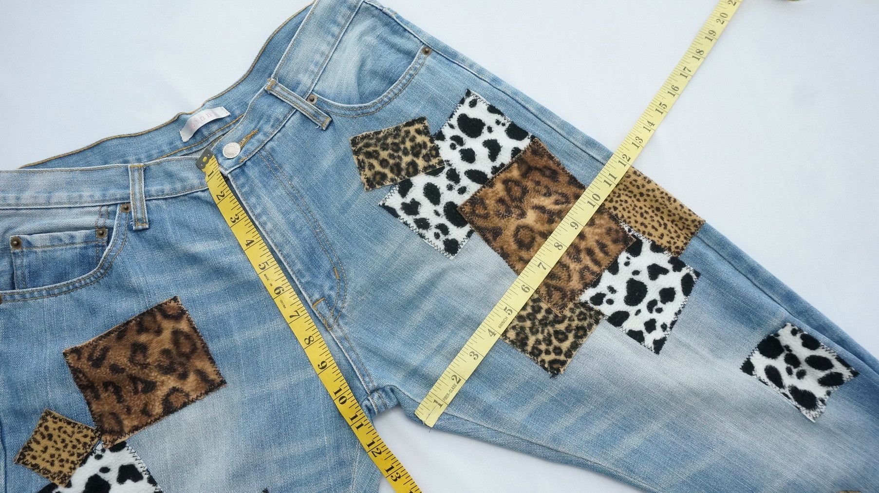 Japanese Brand Vintage Japan Patchwork Jeans Size US 33 - 11 Thumbnail