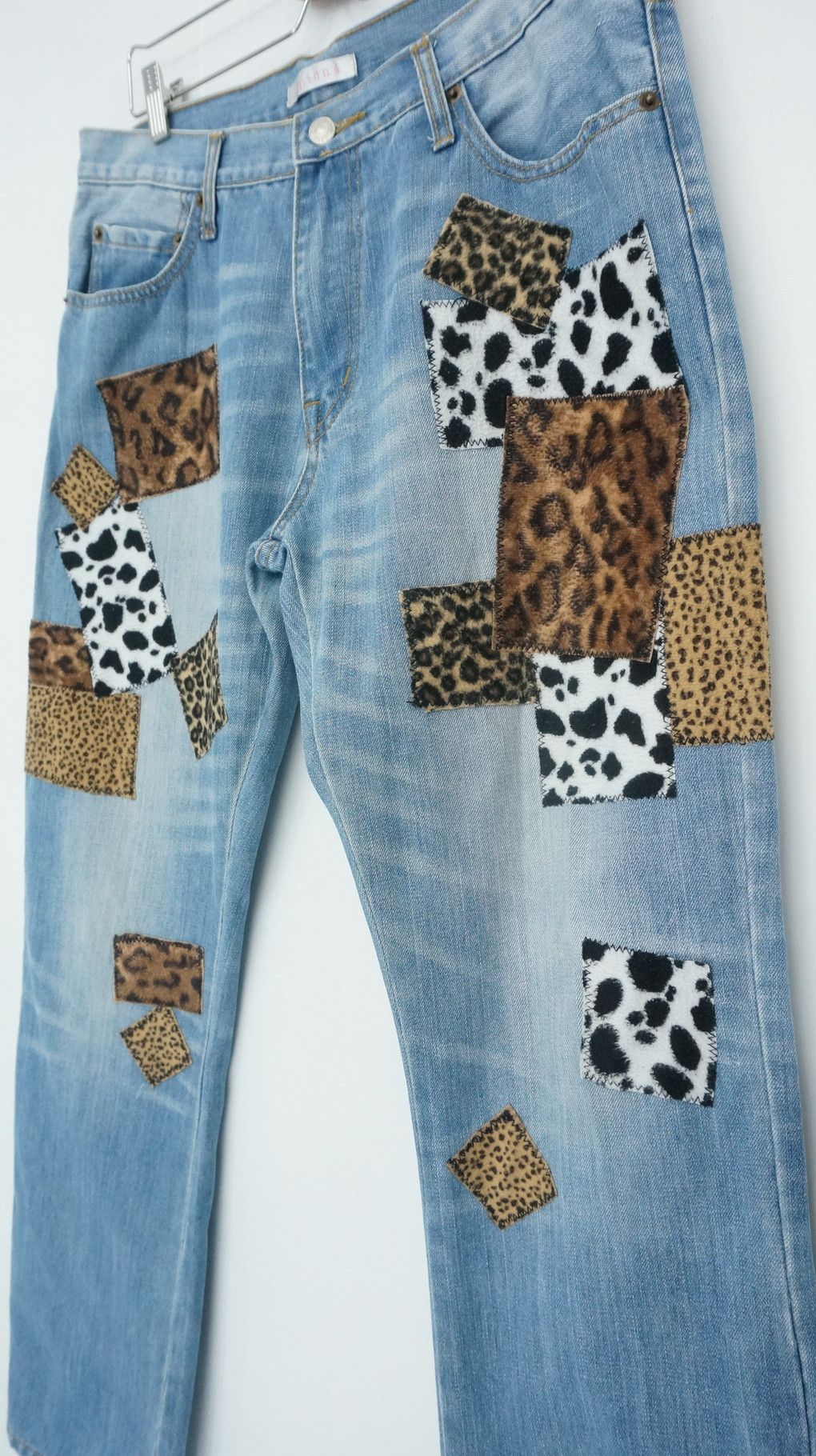 image of Vintage Japan Patchwork Jeans in Denim Blue, Men's (Size 33)