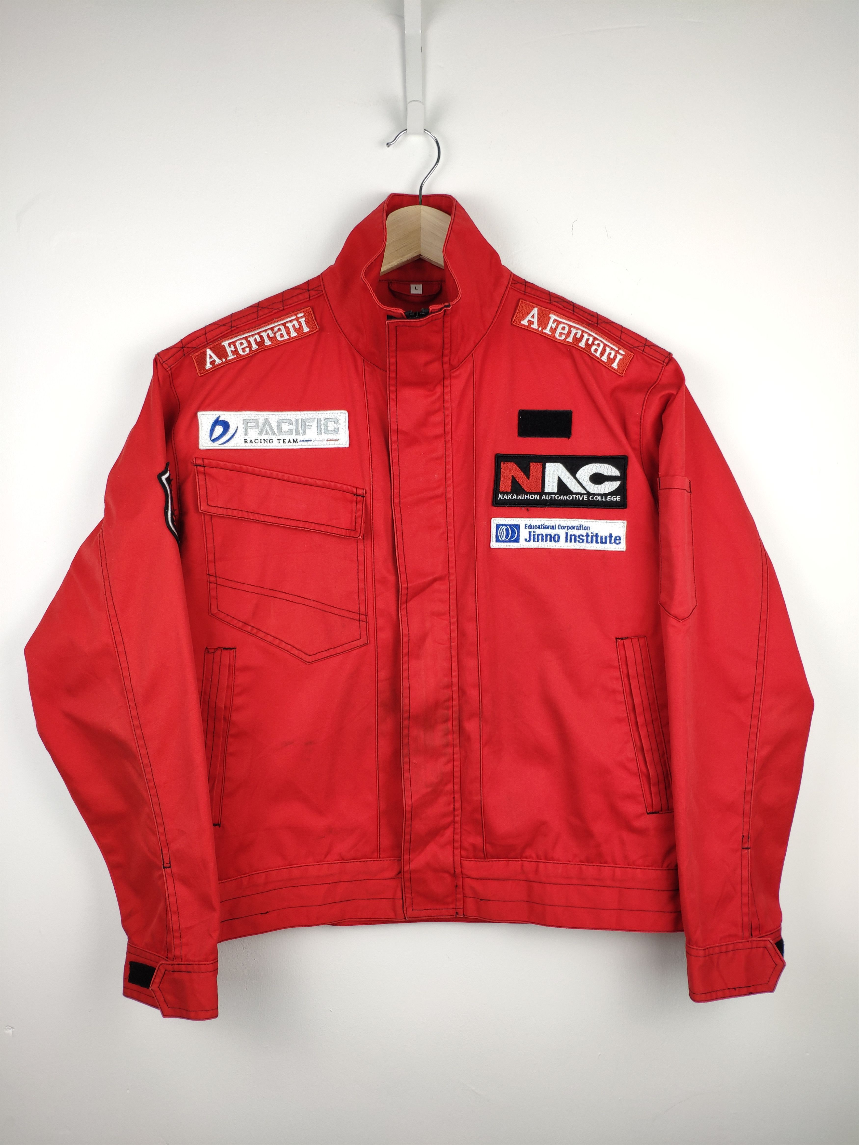 Japanese Brand × Vintage Vintage Ferrari Jacket Racing Team Japan College Size US M / EU 48-50 / 2 - 1 Thumbnail
