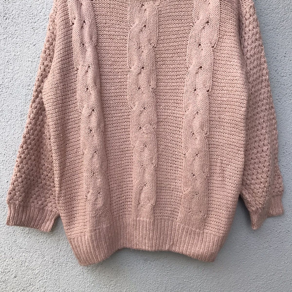Homespun Knitwear × Japanese Brand × Vintage Vintage JC Cable Knit Stitch Jumper Knitwear Size US L / EU 52-54 / 3 - 3 Thumbnail