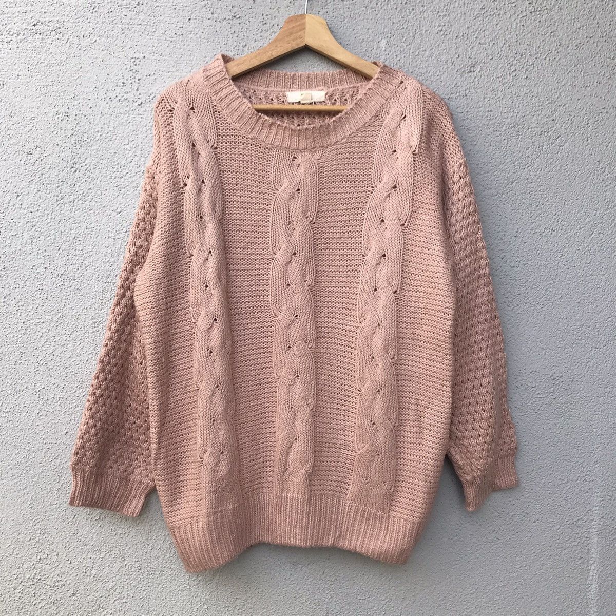 Homespun Knitwear × Japanese Brand × Vintage Vintage JC Cable Knit Stitch Jumper Knitwear Size US L / EU 52-54 / 3 - 1 Thumbnail