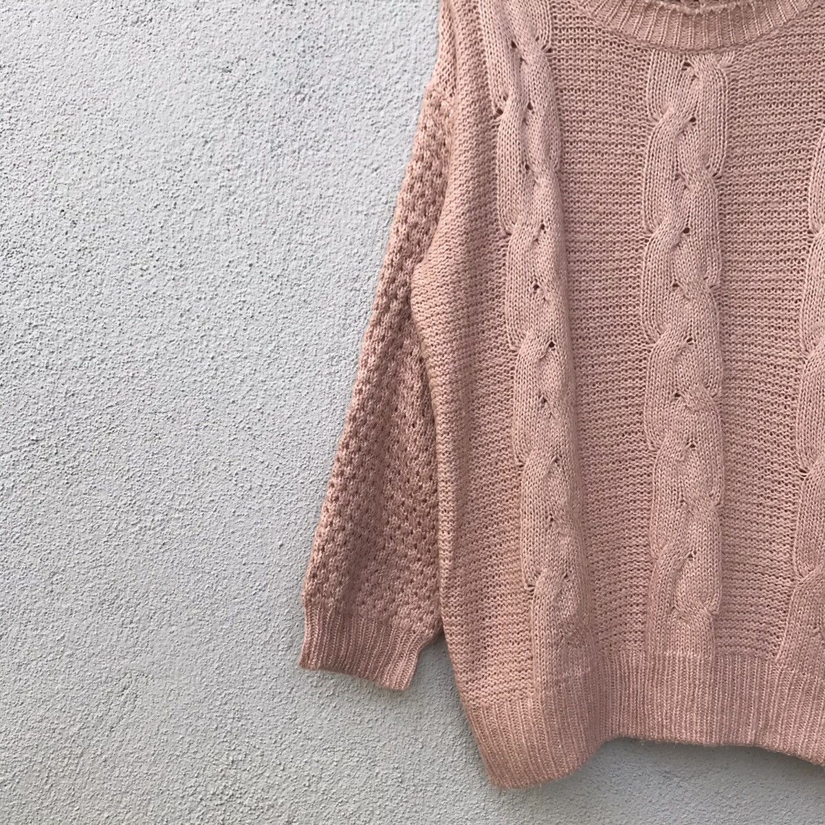 Homespun Knitwear × Japanese Brand × Vintage Vintage JC Cable Knit Stitch Jumper Knitwear Size US L / EU 52-54 / 3 - 4 Thumbnail