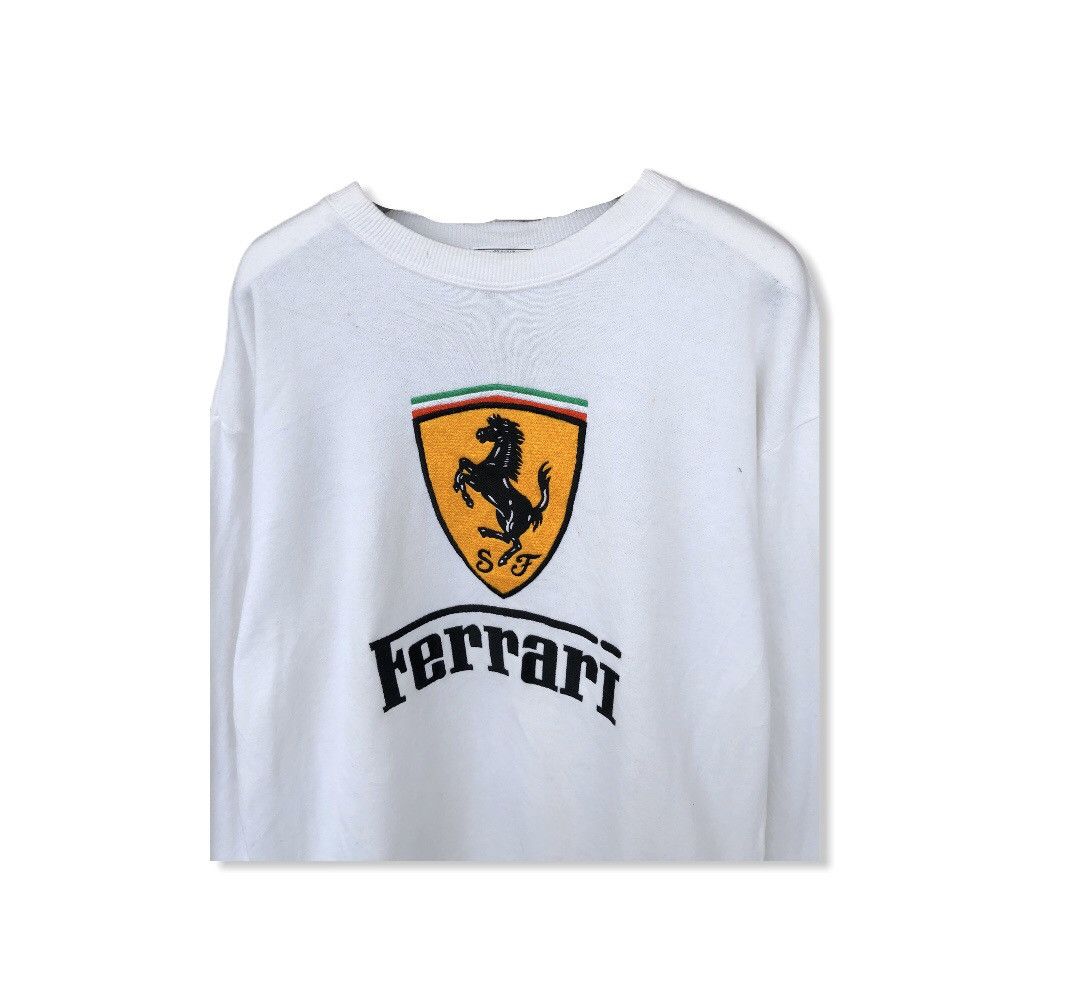 Ferrari Vintage Luxury Brand Ferrari Big Logo Sweatshirt Size US M / EU 48-50 / 2 - 2 Thumbnail