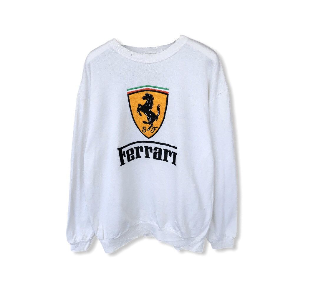 Ferrari Vintage Luxury Brand Ferrari Big Logo Sweatshirt Size US M / EU 48-50 / 2 - 1 Thumbnail