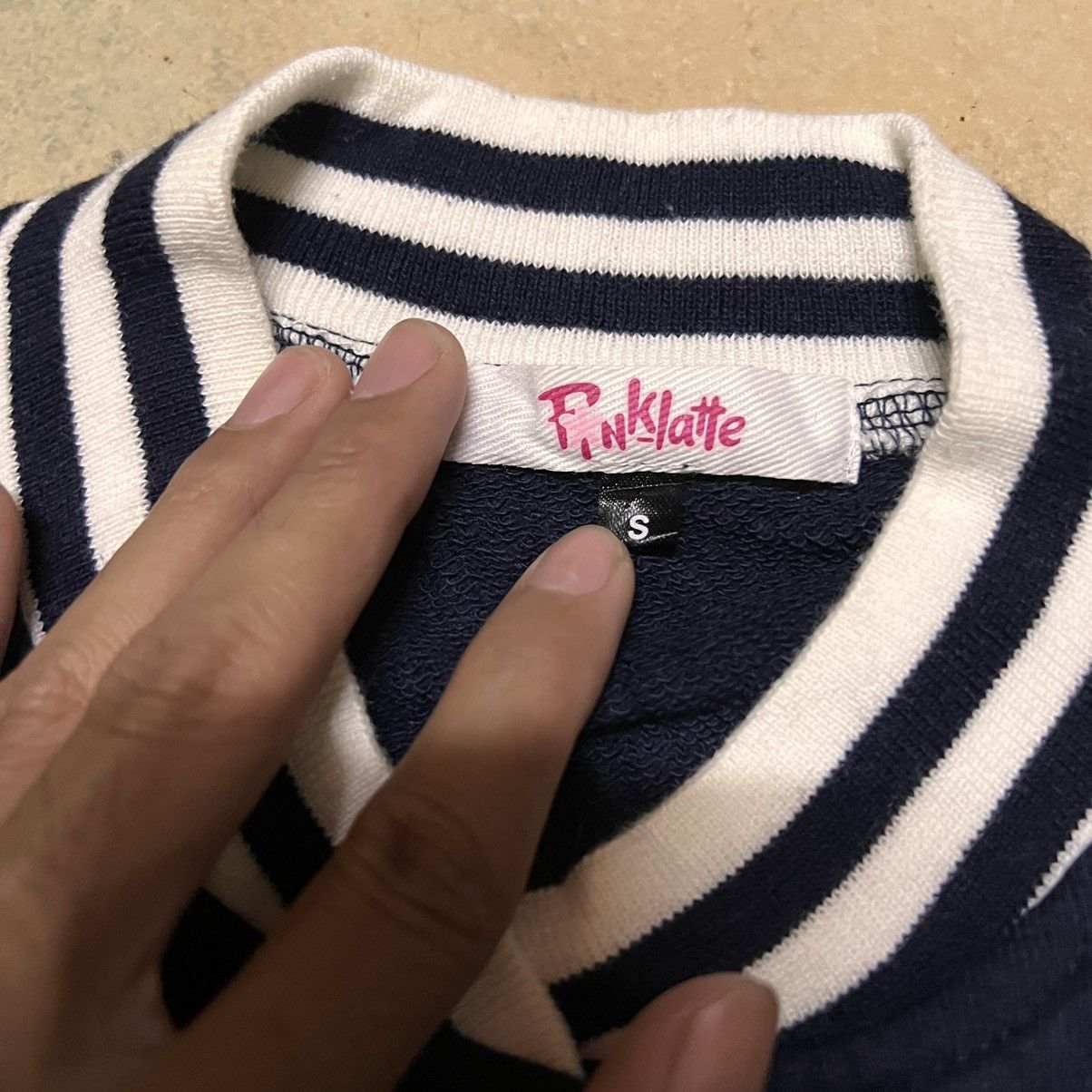 Japanese Brand Japanese Brand PKLT Pink Latte Varsity Jacket Streetwear Size US S / EU 44-46 / 1 - 5 Thumbnail