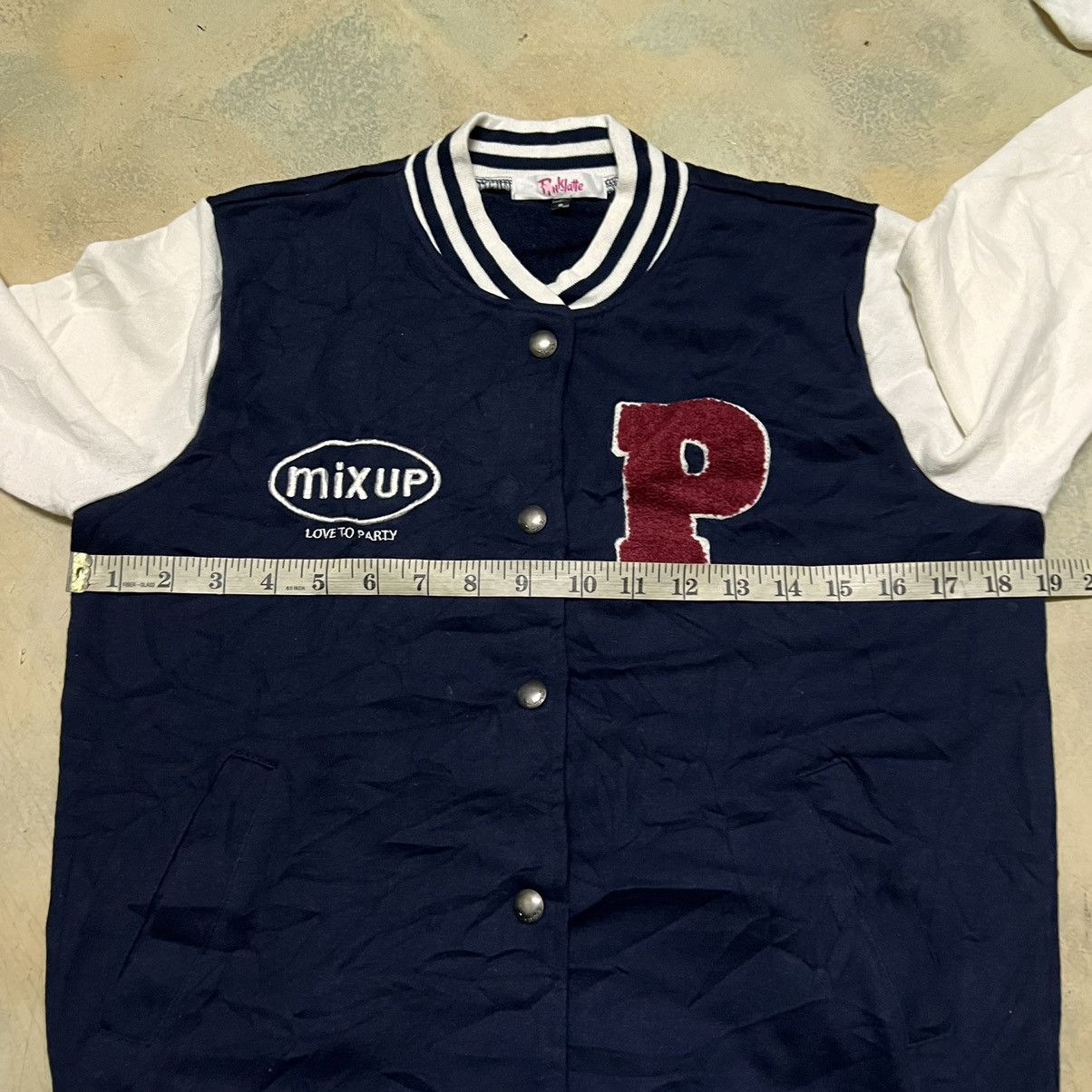 Japanese Brand Japanese Brand PKLT Pink Latte Varsity Jacket Streetwear Size US S / EU 44-46 / 1 - 7 Thumbnail