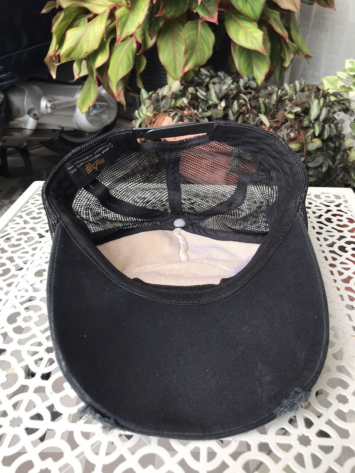 Alpha Industries × Vintage 🔥Distressed Alpha Industries X Trucker Cap Hat Size ONE SIZE - 8 Thumbnail