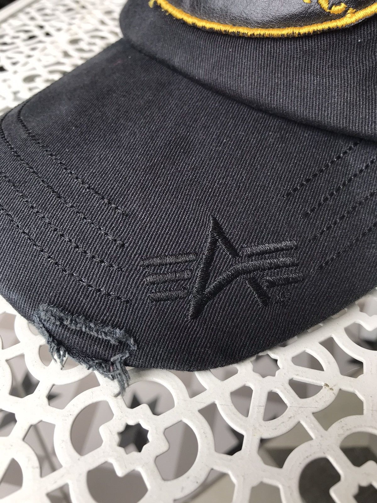 Alpha Industries × Vintage 🔥Distressed Alpha Industries X Trucker Cap Hat Size ONE SIZE - 3 Thumbnail