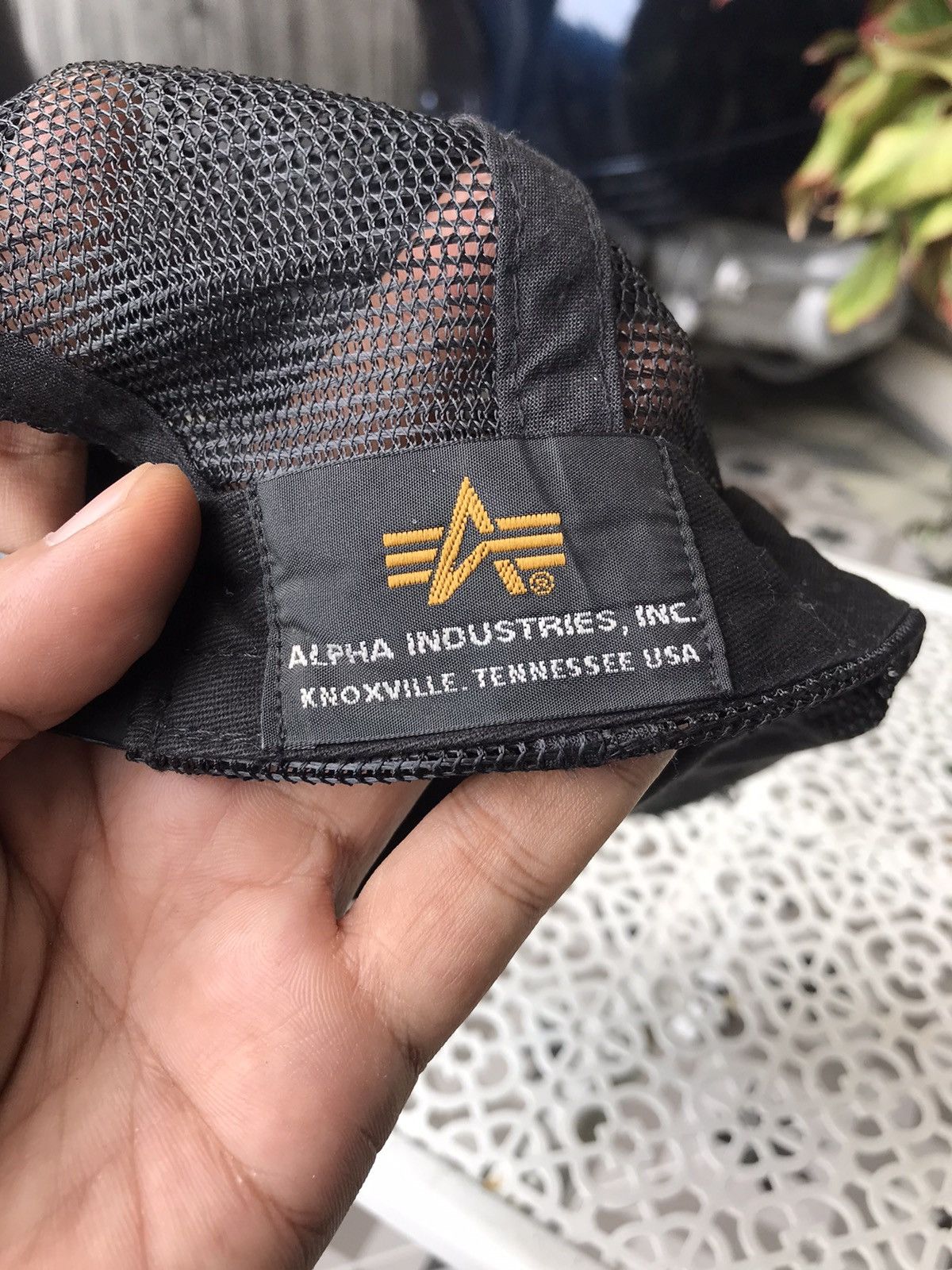 Alpha Industries × Vintage 🔥Distressed Alpha Industries X Trucker Cap Hat Size ONE SIZE - 9 Thumbnail