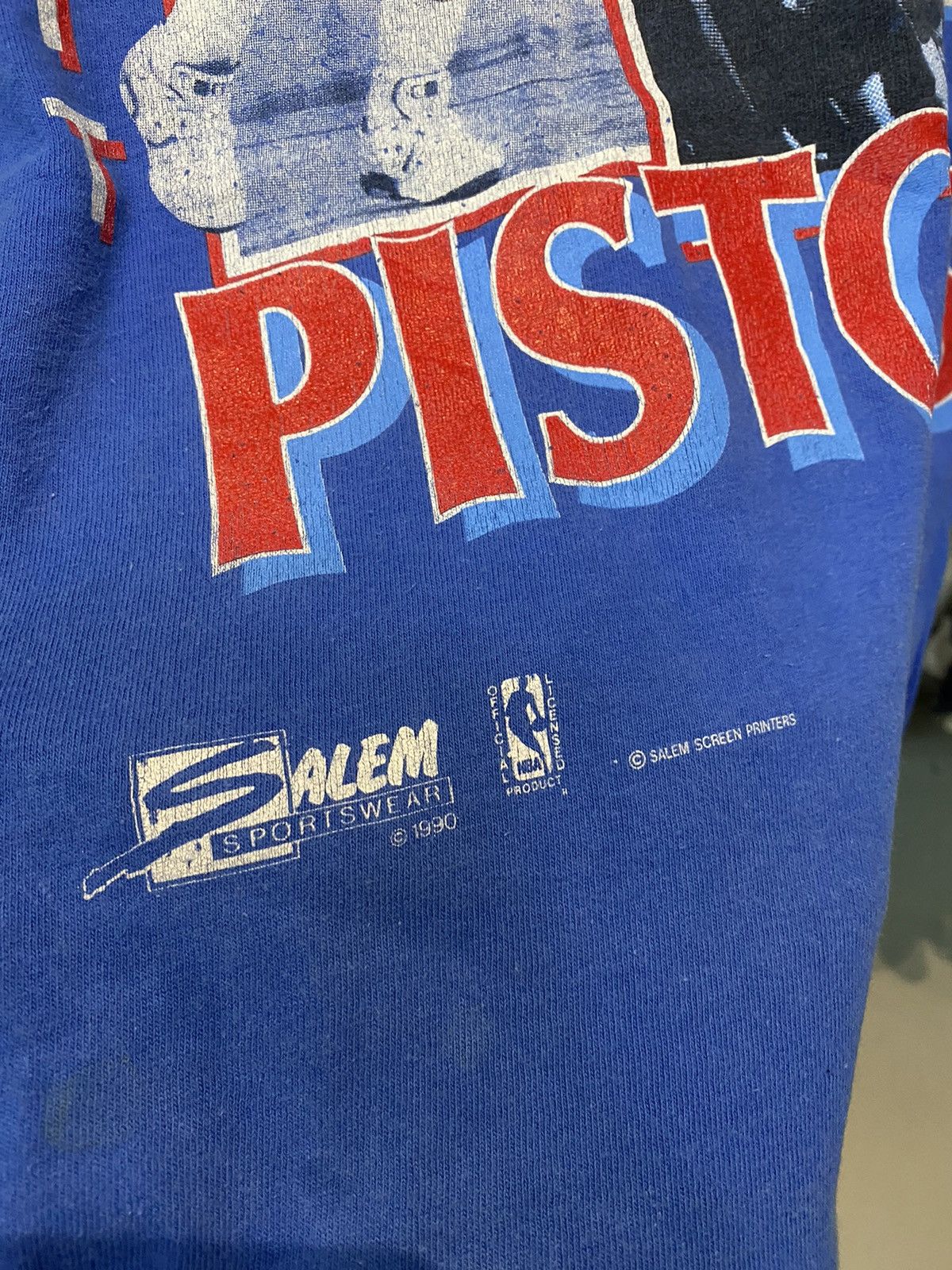 NBA × Rap Tees × Vintage Vintage Detroit Pistons NBA 1990 Raptees Salem sportwear Size US L / EU 52-54 / 3 - 4 Thumbnail