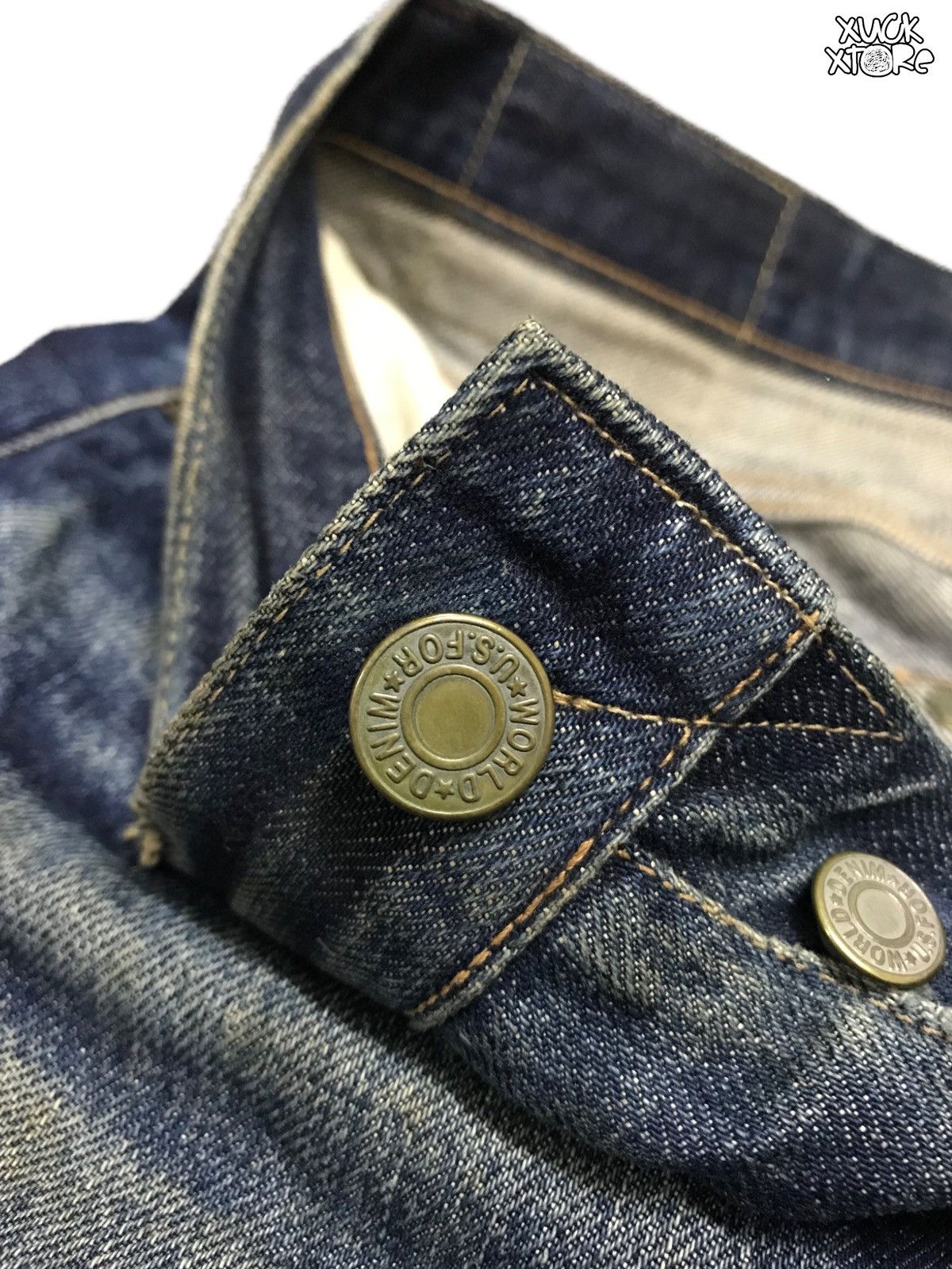Designer Vintage Distressed SELVEDGE CAMINO Denim 28 Size US 28 / EU 44 - 7 Thumbnail