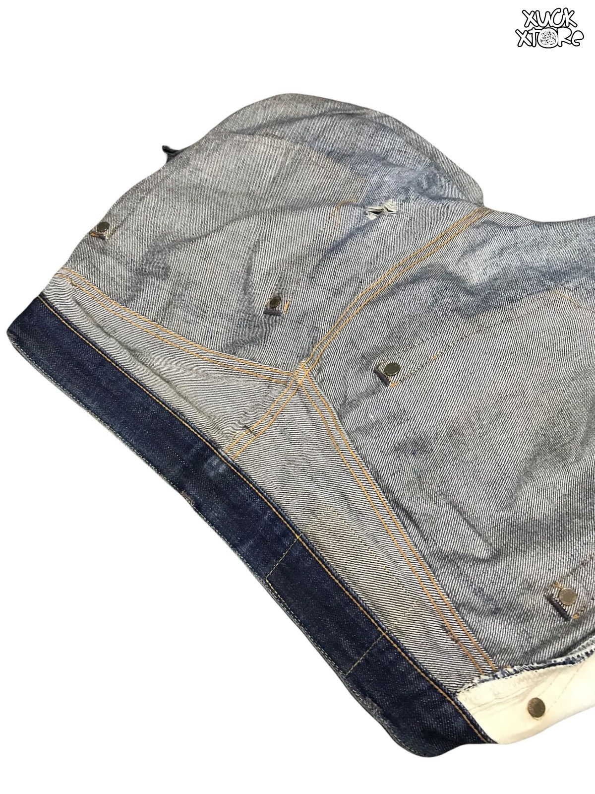 Designer Vintage Distressed SELVEDGE CAMINO Denim 28 Size US 28 / EU 44 - 13 Thumbnail