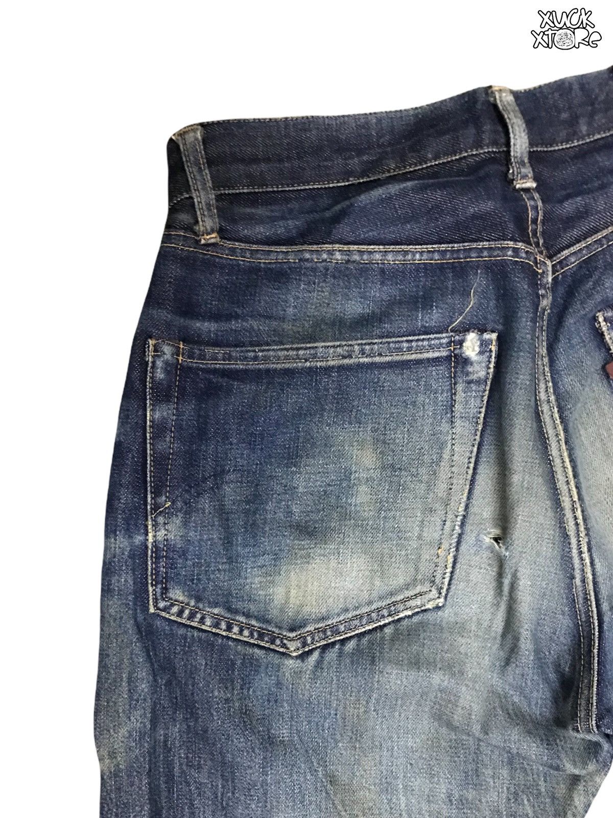 Designer Vintage Distressed SELVEDGE CAMINO Denim 28 Size US 28 / EU 44 - 10 Thumbnail