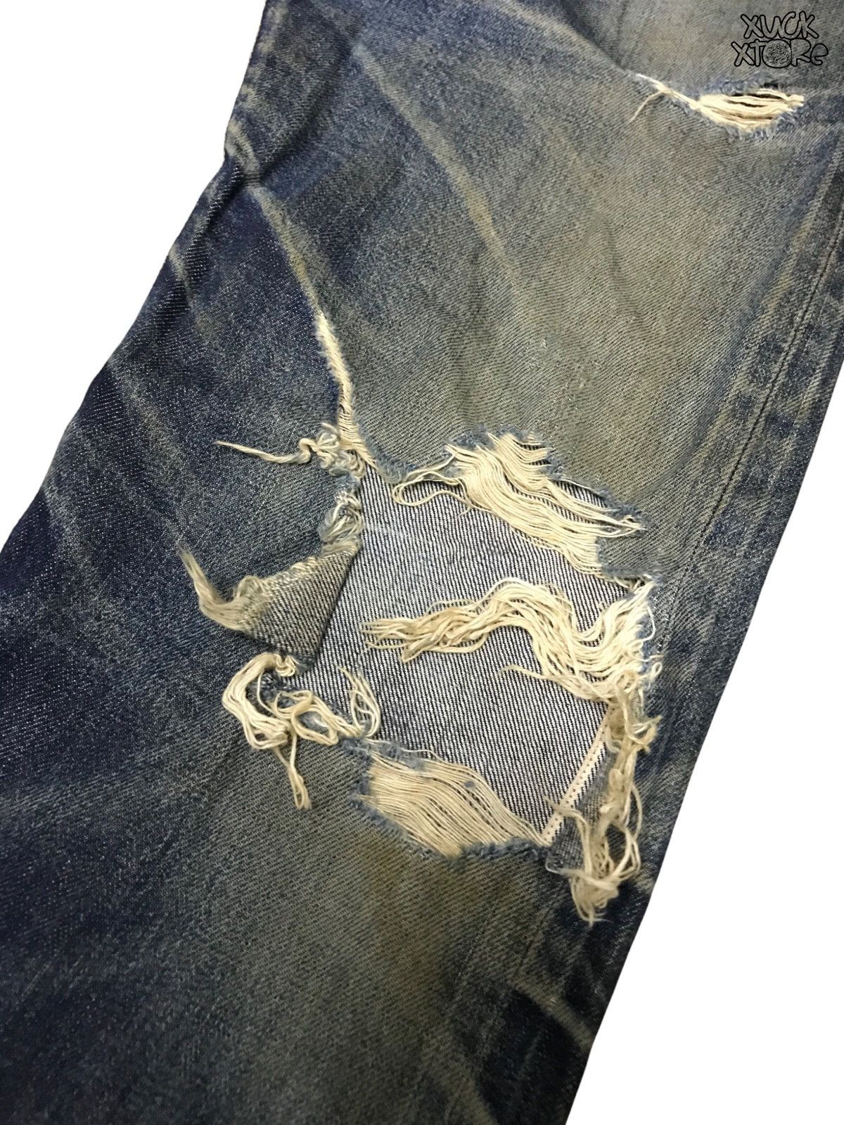 Designer Vintage Distressed SELVEDGE CAMINO Denim 28 Size US 28 / EU 44 - 3 Thumbnail