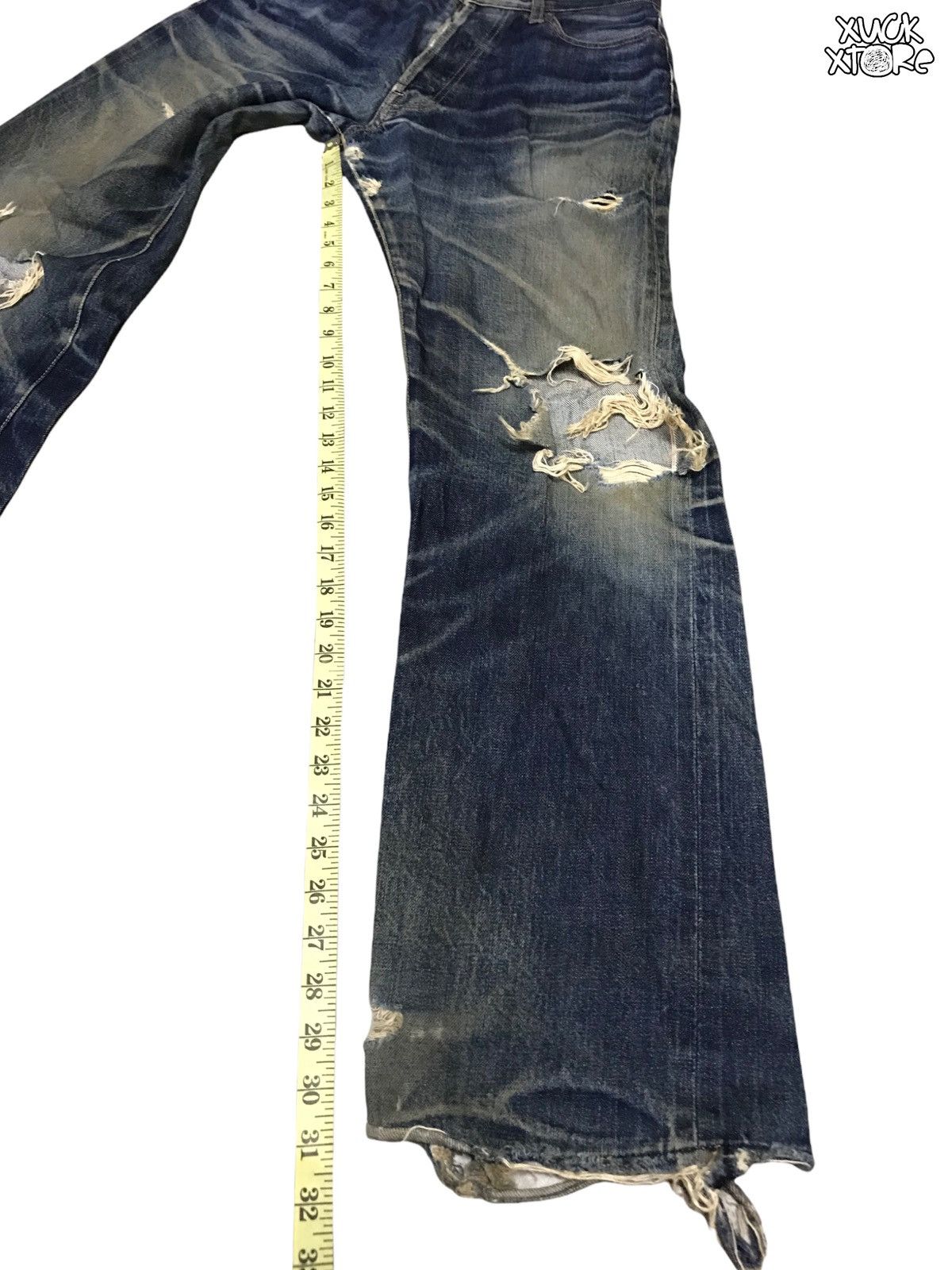 Designer Vintage Distressed SELVEDGE CAMINO Denim 28 Size US 28 / EU 44 - 17 Thumbnail