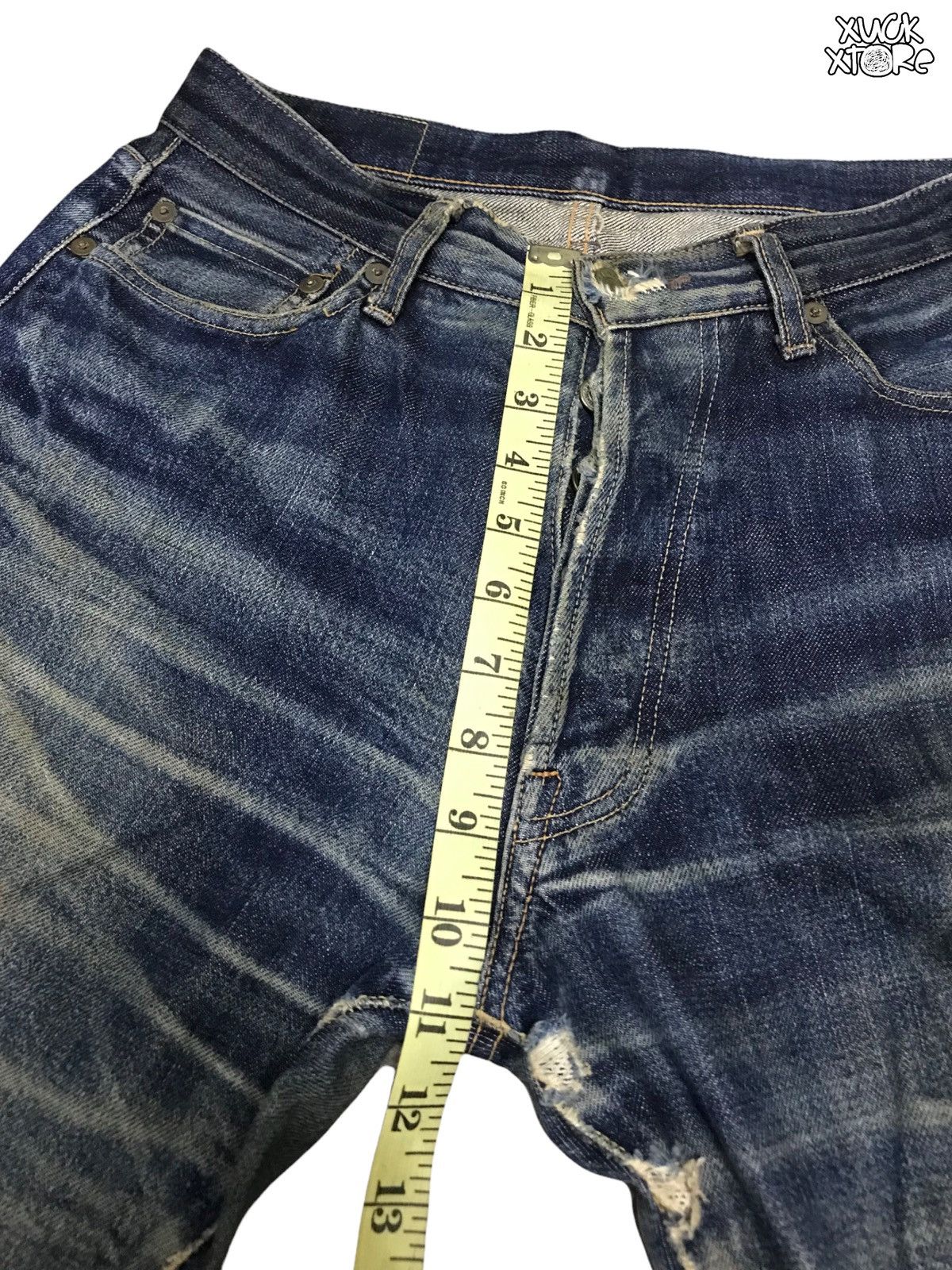 Designer Vintage Distressed SELVEDGE CAMINO Denim 28 Size US 28 / EU 44 - 15 Thumbnail