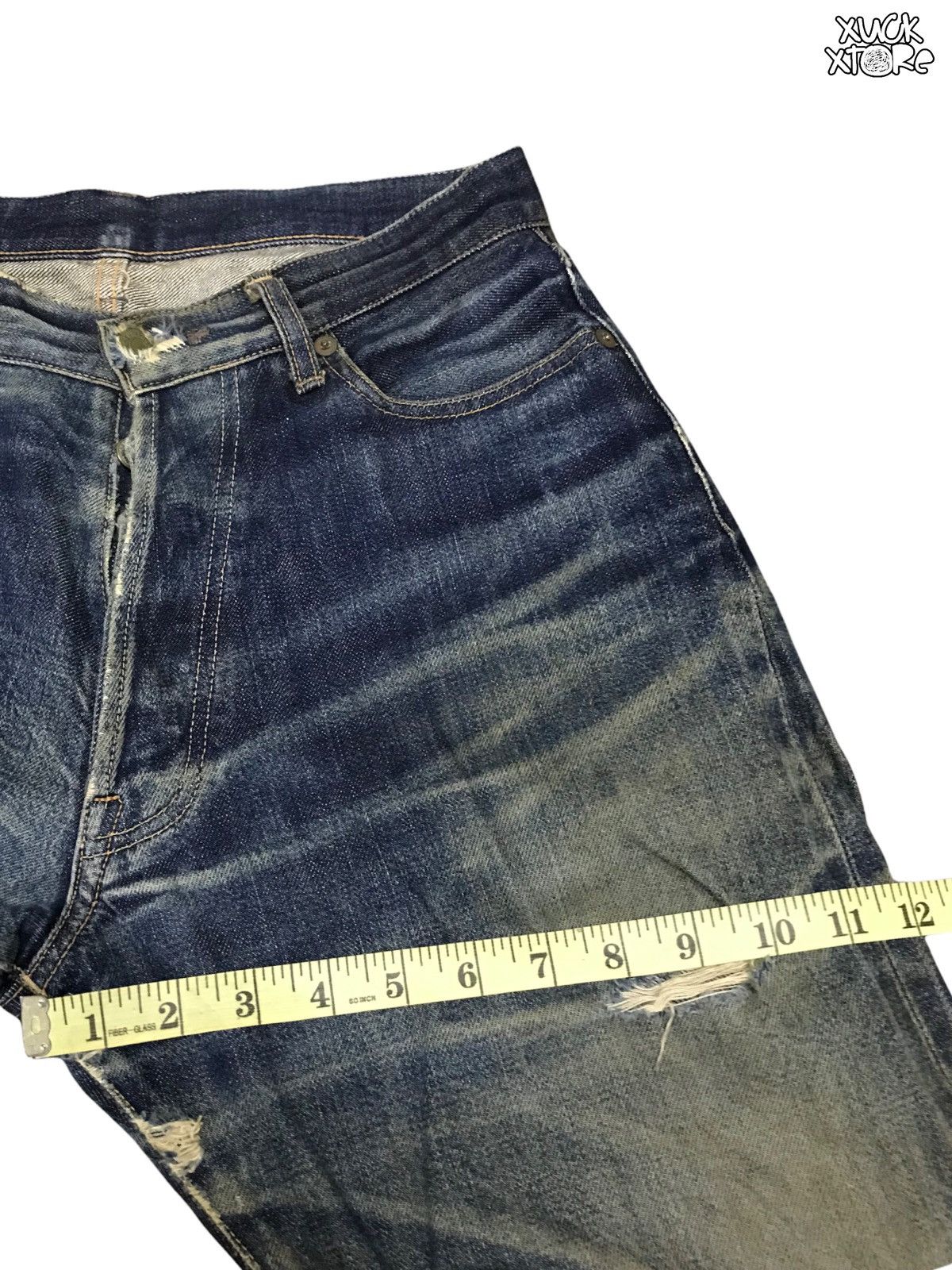 Designer Vintage Distressed SELVEDGE CAMINO Denim 28 Size US 28 / EU 44 - 18 Thumbnail
