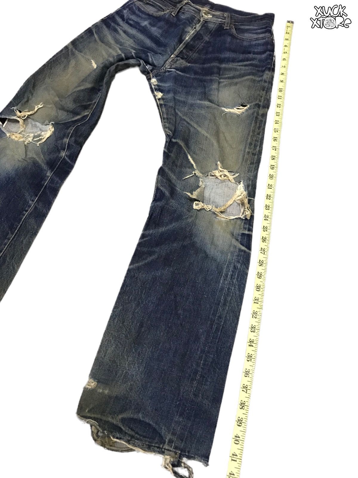 Designer Vintage Distressed SELVEDGE CAMINO Denim 28 Size US 28 / EU 44 - 16 Thumbnail