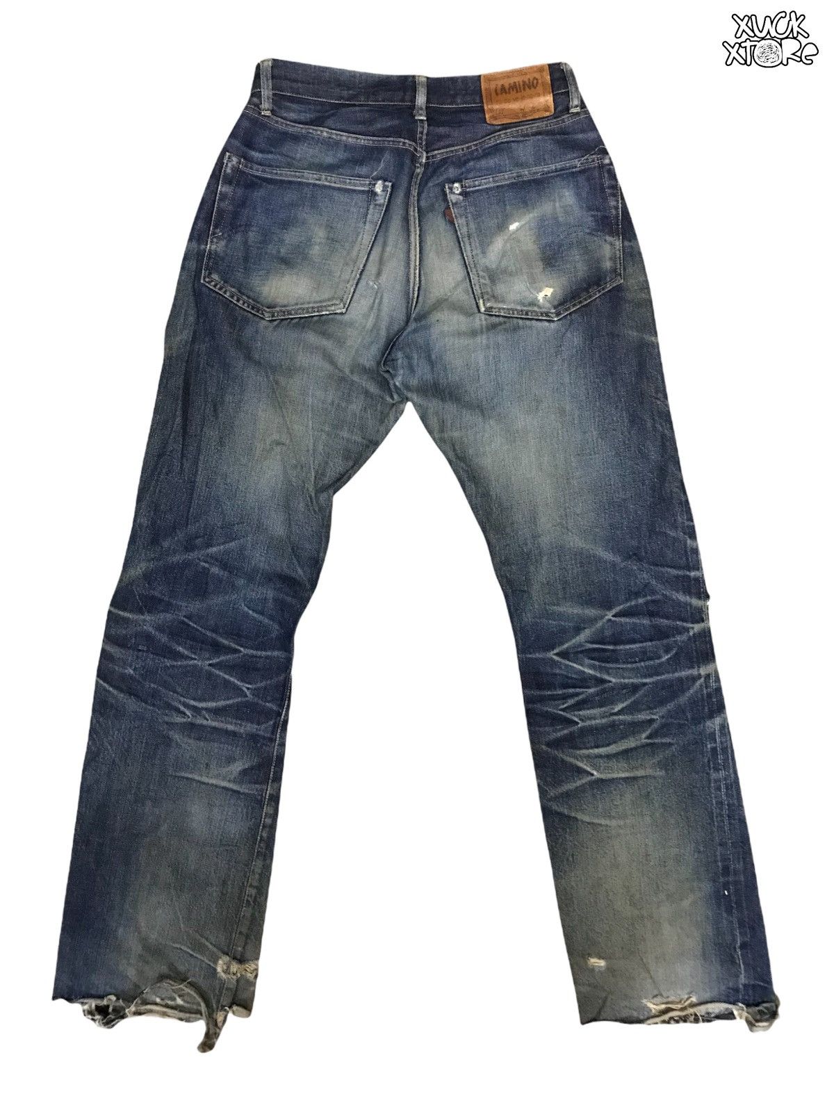 Designer Vintage Distressed SELVEDGE CAMINO Denim 28 Size US 28 / EU 44 - 2 Thumbnail