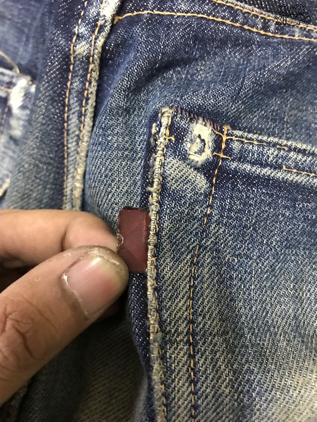 Designer Vintage Distressed SELVEDGE CAMINO Denim 28 Size US 28 / EU 44 - 12 Thumbnail