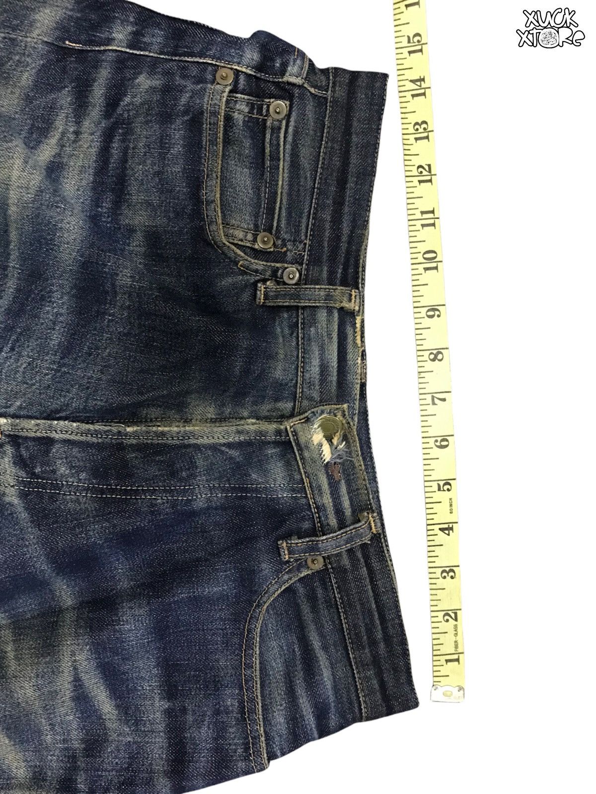 Designer Vintage Distressed SELVEDGE CAMINO Denim 28 Size US 28 / EU 44 - 14 Thumbnail