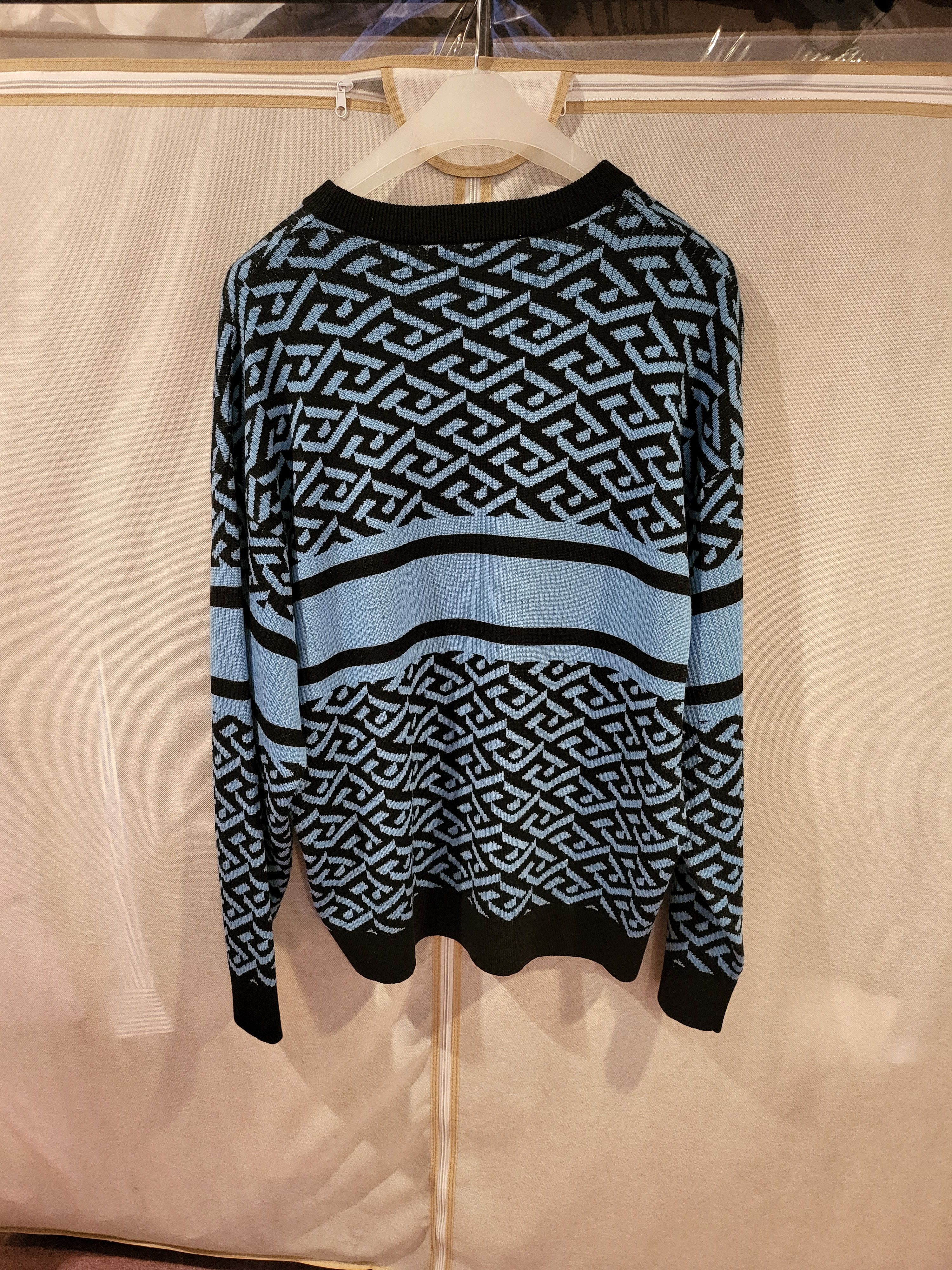 Versace La Greca Medusa Jacquard Sweater Size US M / EU 48-50 / 2 - 6 Thumbnail