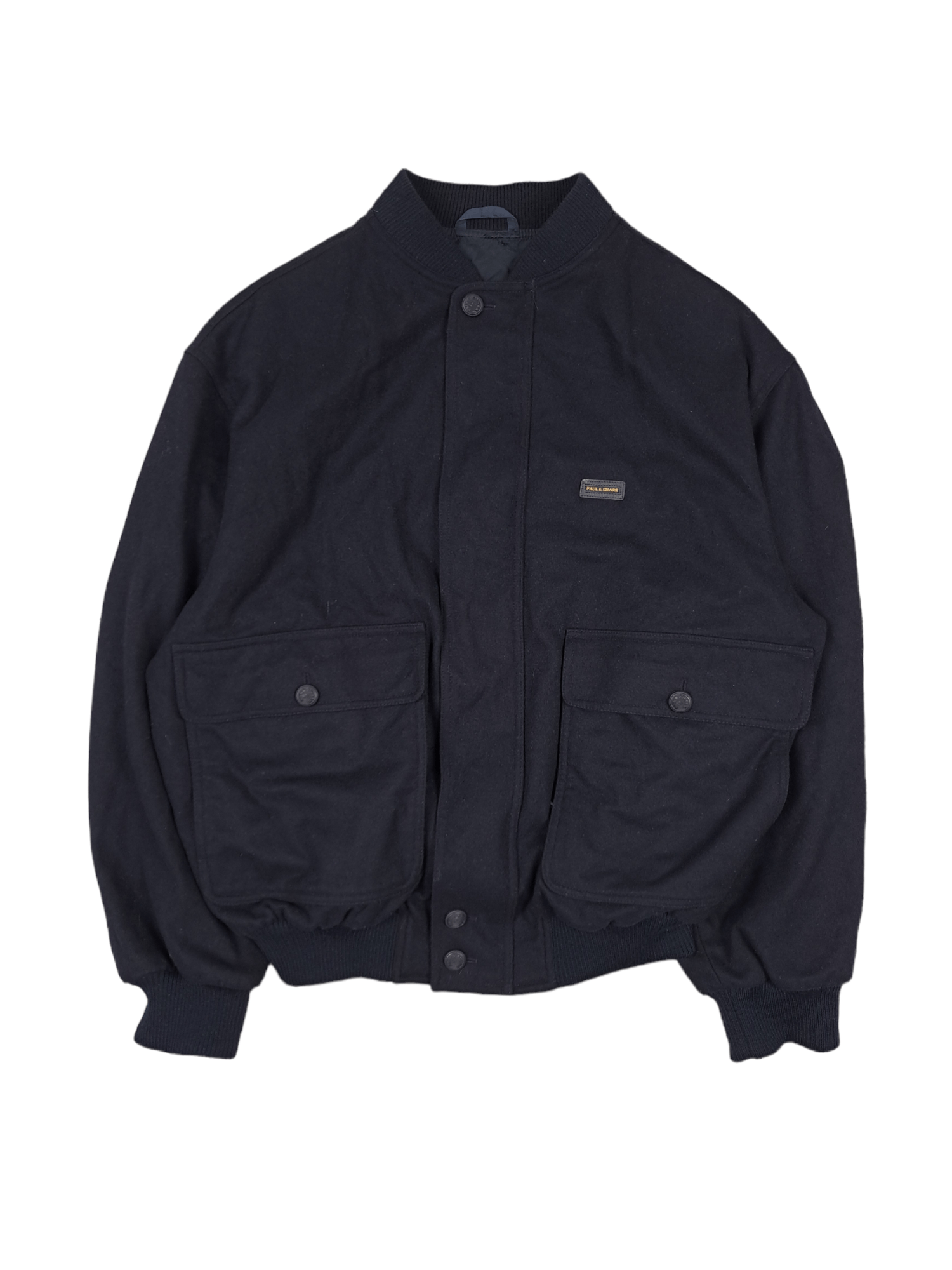 image of Italian Designers x Paul Shark Vintage Wool Paul & Shark Yachting Black Jacket Coat (Size 2XL)