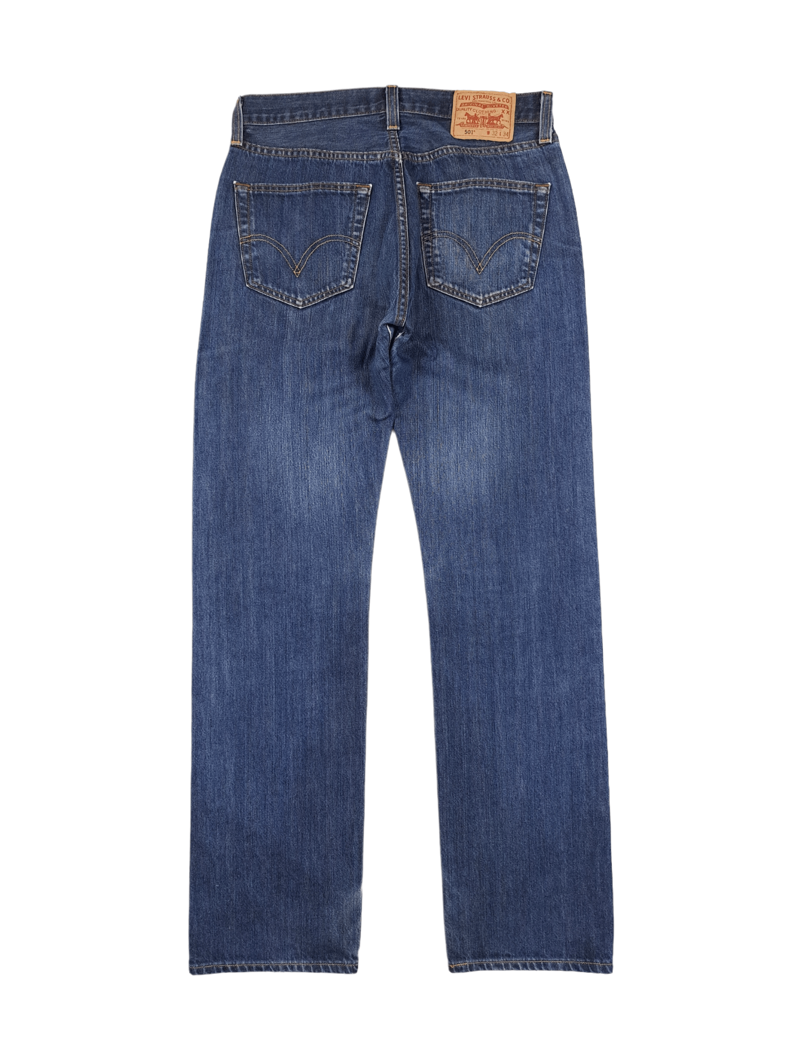 Levi's × Vintage 💎 Vintage Levi's 501 32/34 Washed Navy Denim Jeans Y2K Size US 32 / EU 48 - 2 Thumbnail