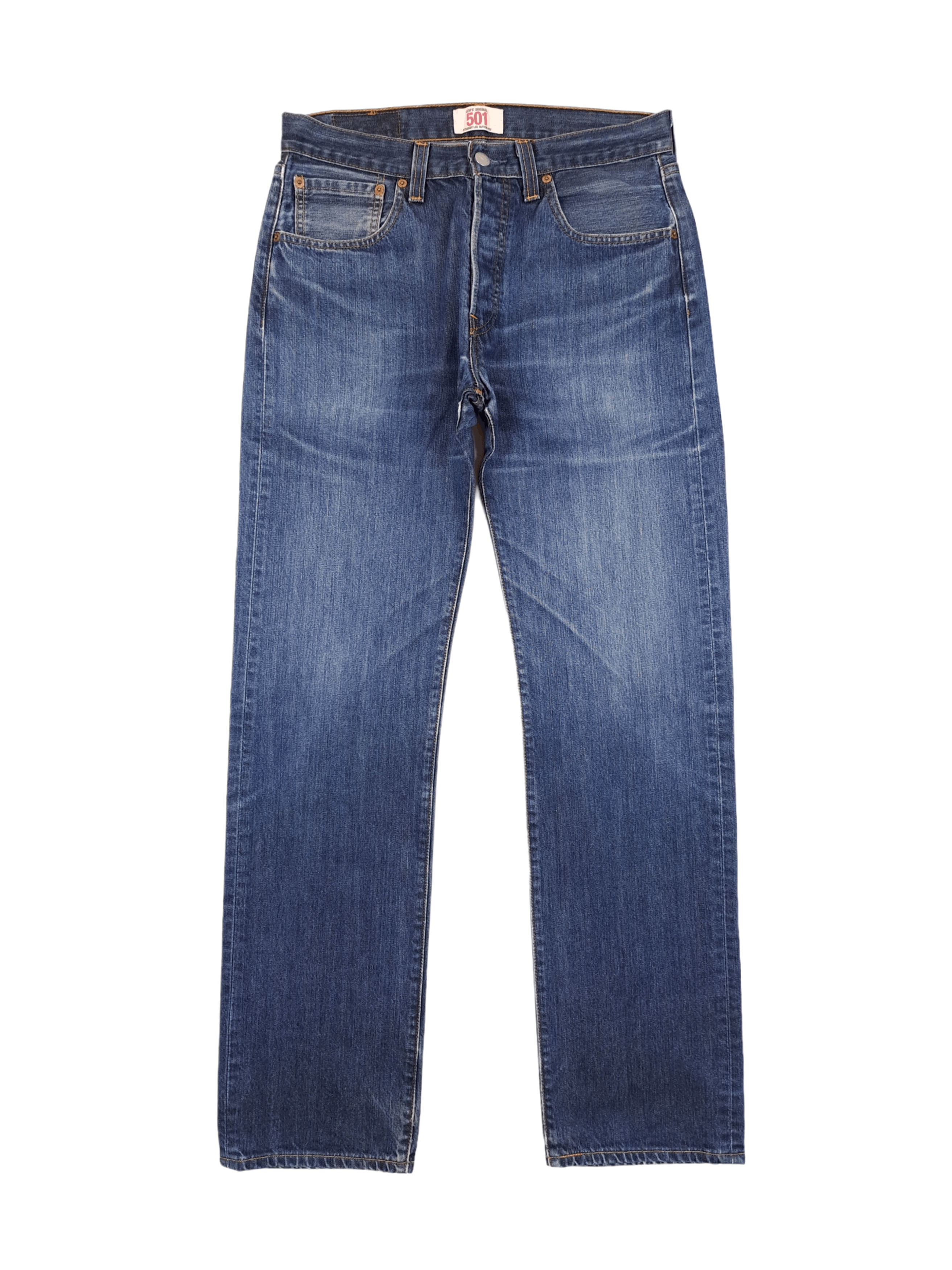 Levi's × Vintage 💎 Vintage Levi's 501 32/34 Washed Navy Denim Jeans Y2K Size US 32 / EU 48 - 1 Thumbnail