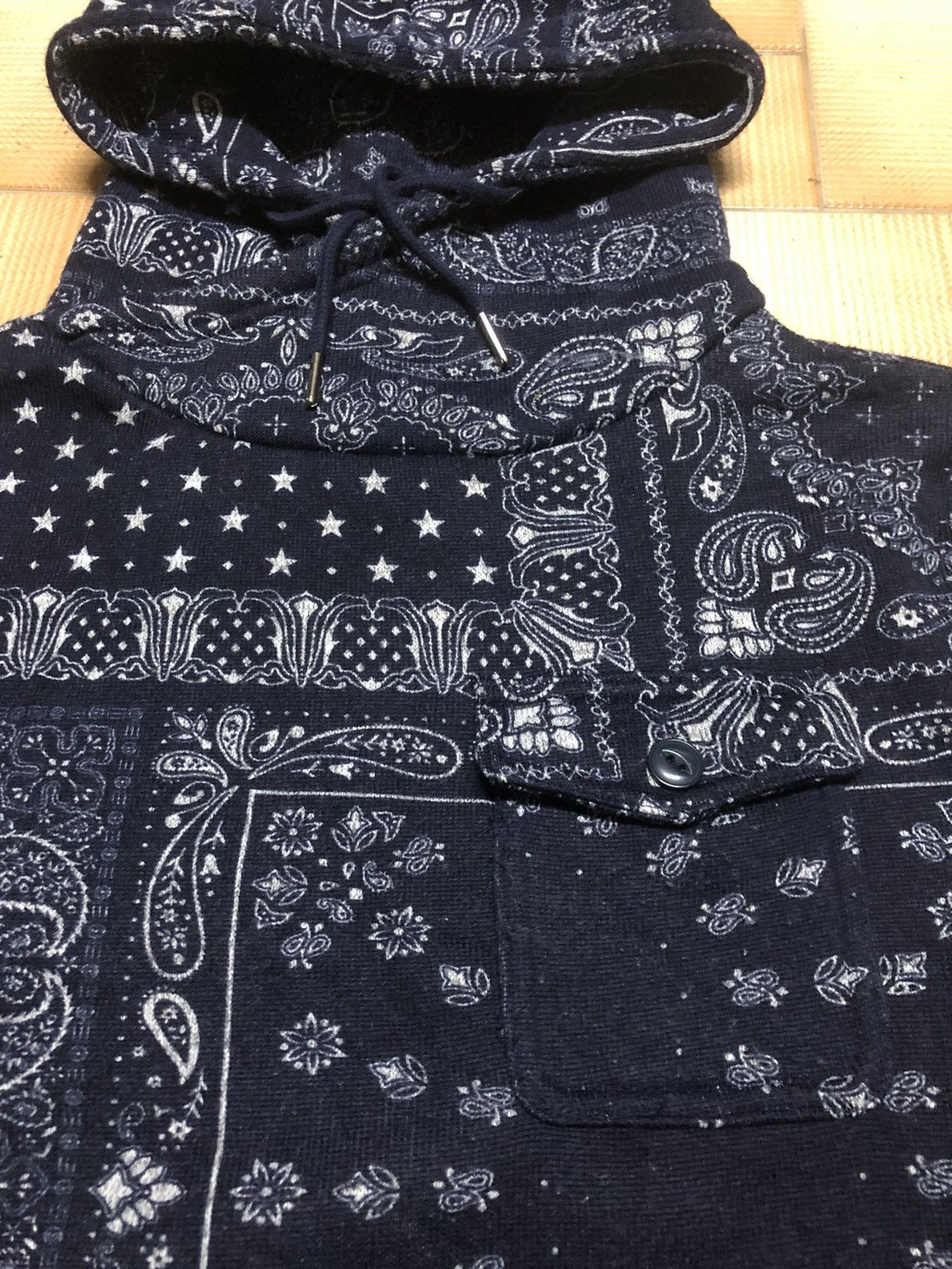 Japanese Brand Awesome BANDANA Print Hooded Sweatshirt KAPITAL Style Size US L / EU 52-54 / 3 - 6 Thumbnail