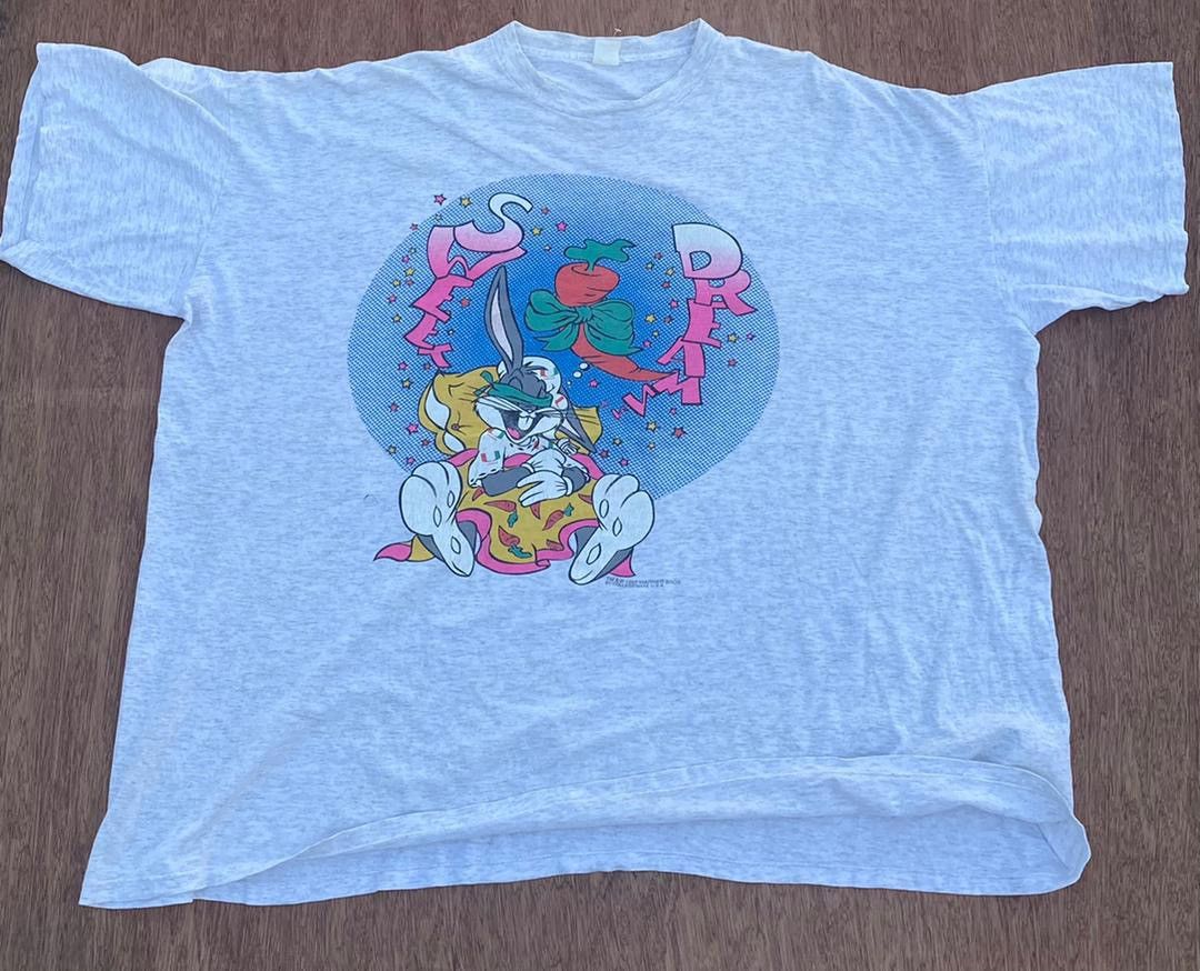 image of Vintage Tee Bugs Bunny ( A 12 ) in Grey, Men's (Size 2XL)