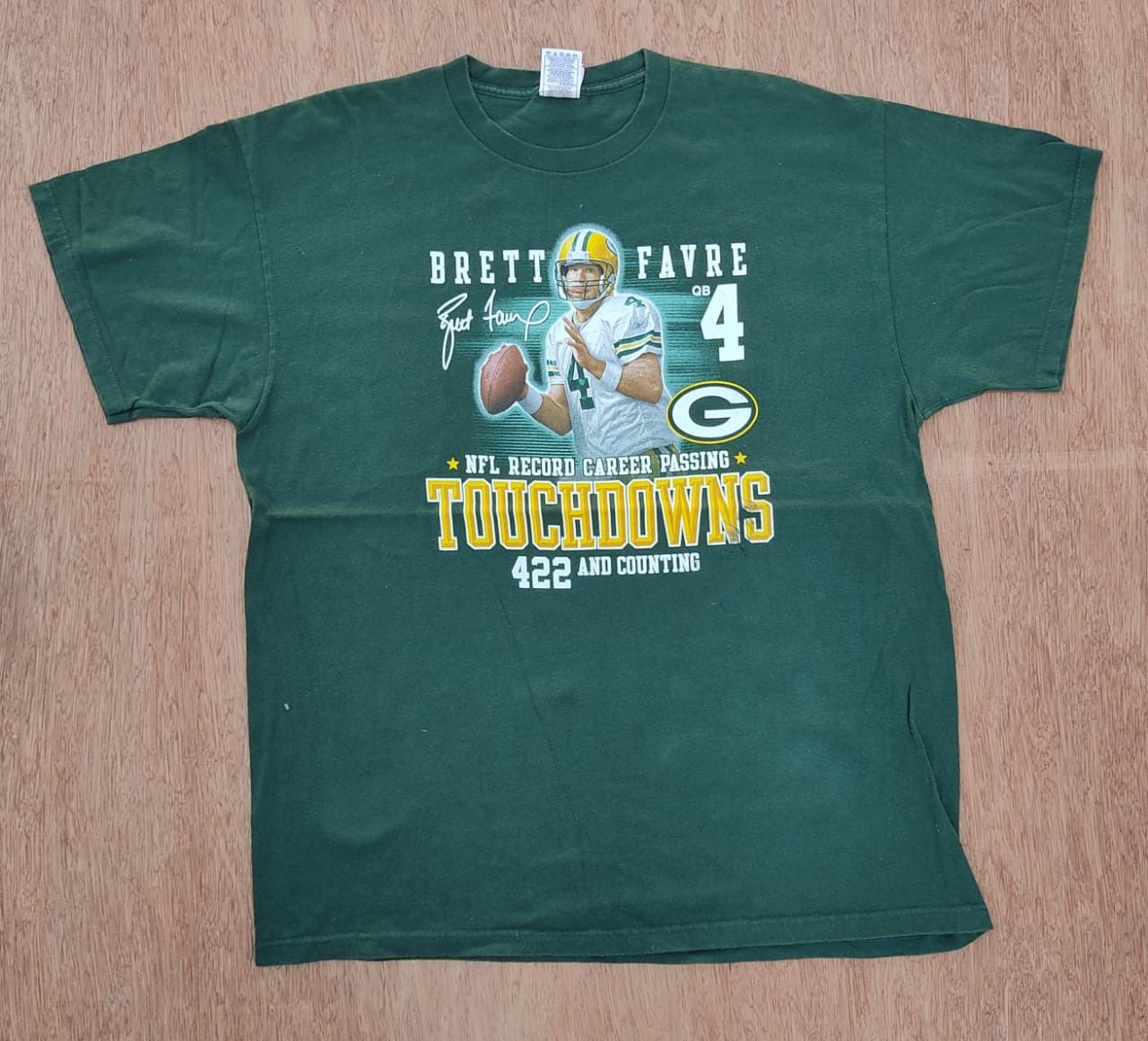 image of Tee B20 Nfl Brett Favre in Green, Men's (Size Large)