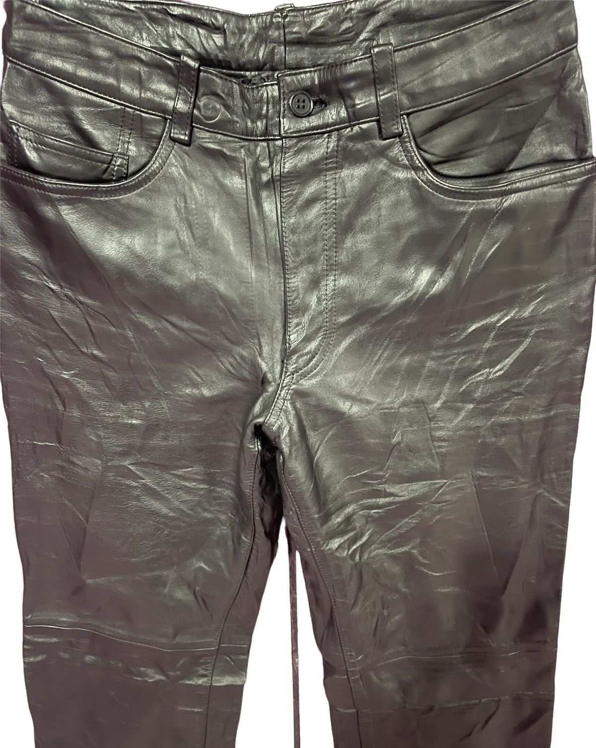 Branded Leather PAUL SMITH PANTS LEATHER JAPAN Size US 30 / EU 46 - 4 Thumbnail