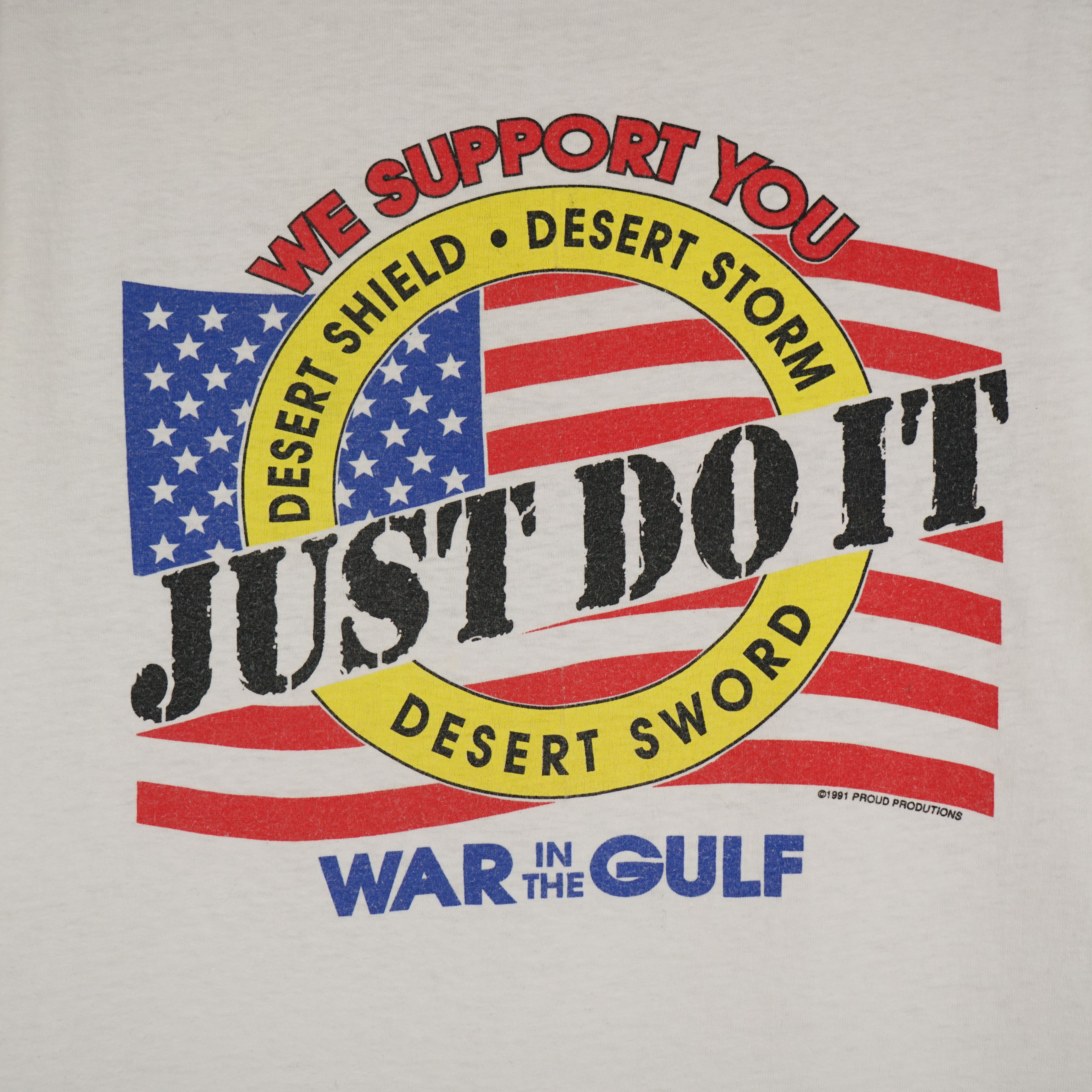 Vintage 1990s War Gulf t shirt Just Do IT Size US M / EU 48-50 / 2 - 2 Thumbnail