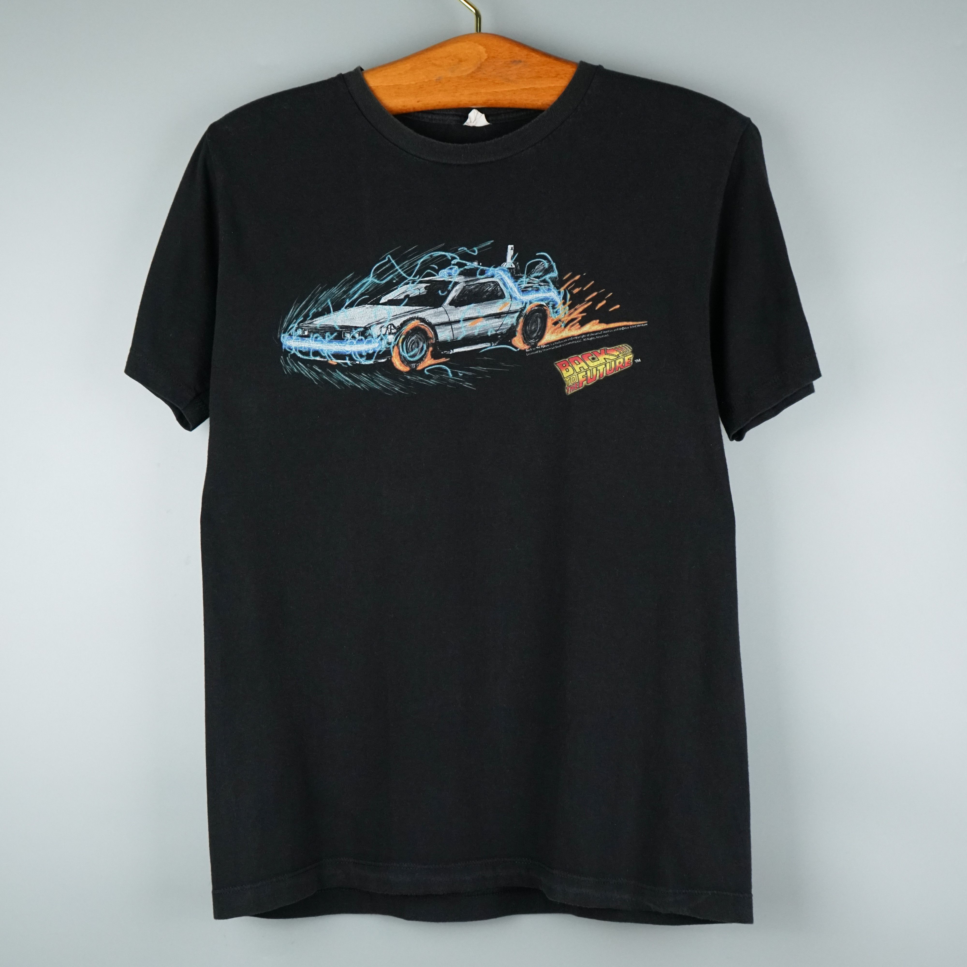 image of Movie x Vintage 1980S Back To The Future T-Shirt in Black, Men's (Size Medium)