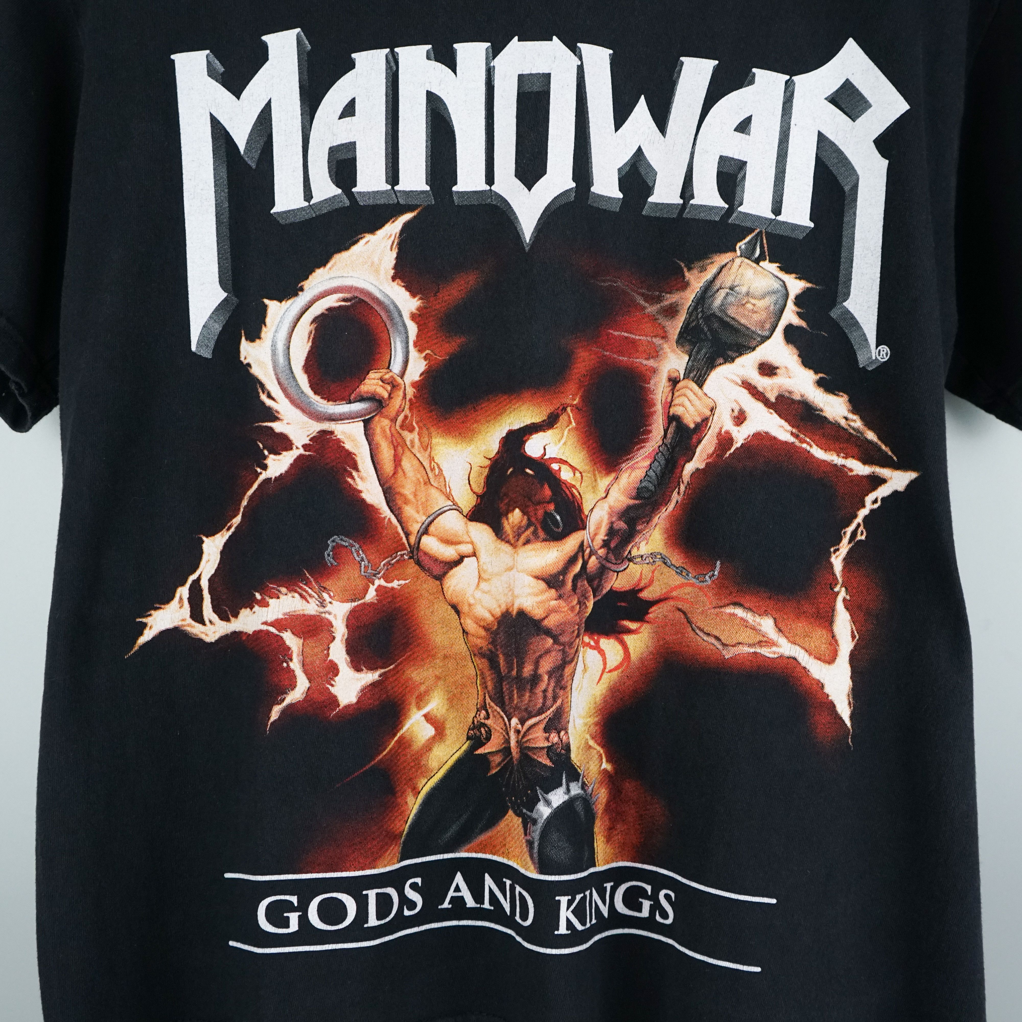 Band Tees × Vintage 1990s Manowar t-shirt Size US M / EU 48-50 / 2 - 2 Thumbnail