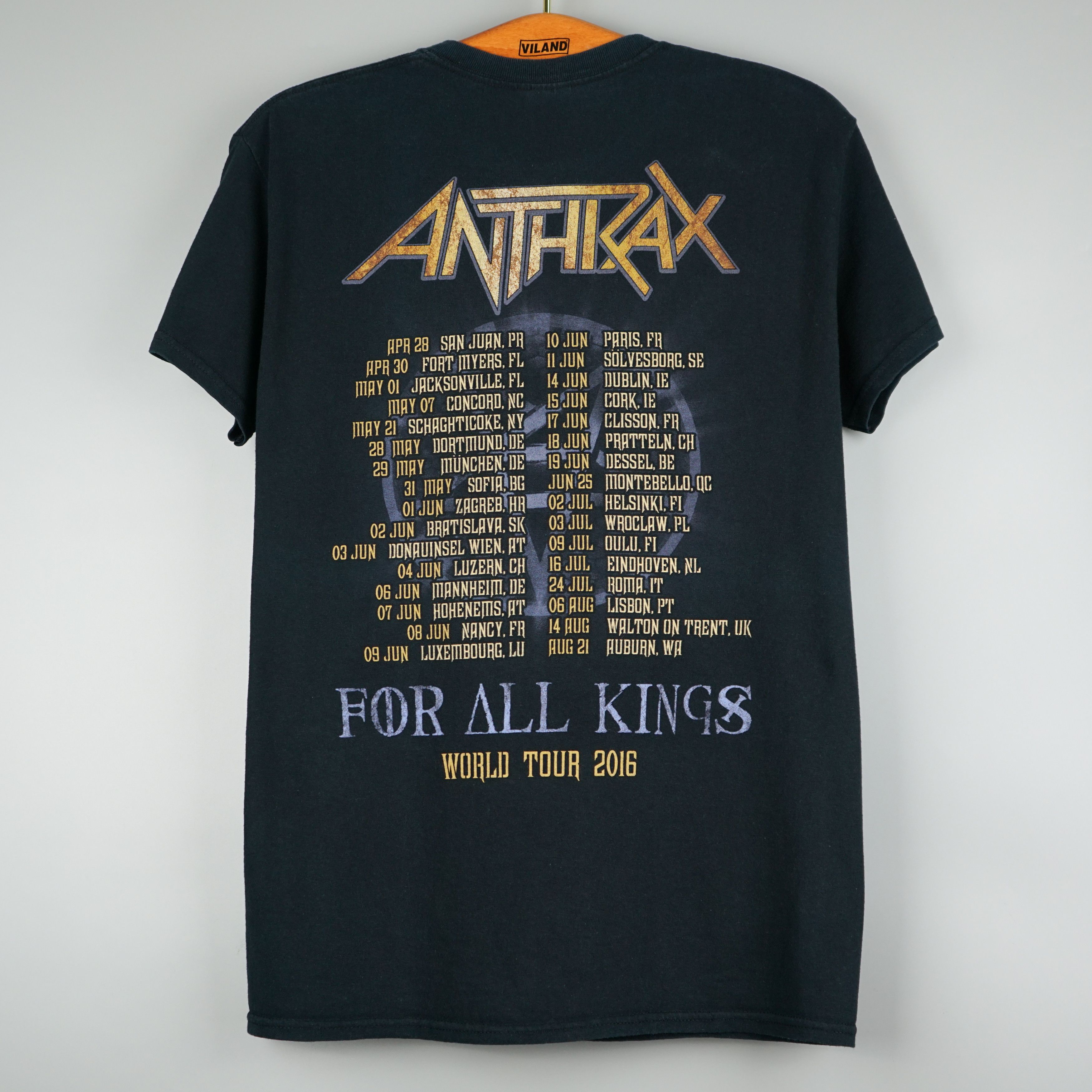 Band Tees × Vintage 2016 Anthrax t-shirt For All Kings '16 tour Size US M / EU 48-50 / 2 - 11 Thumbnail