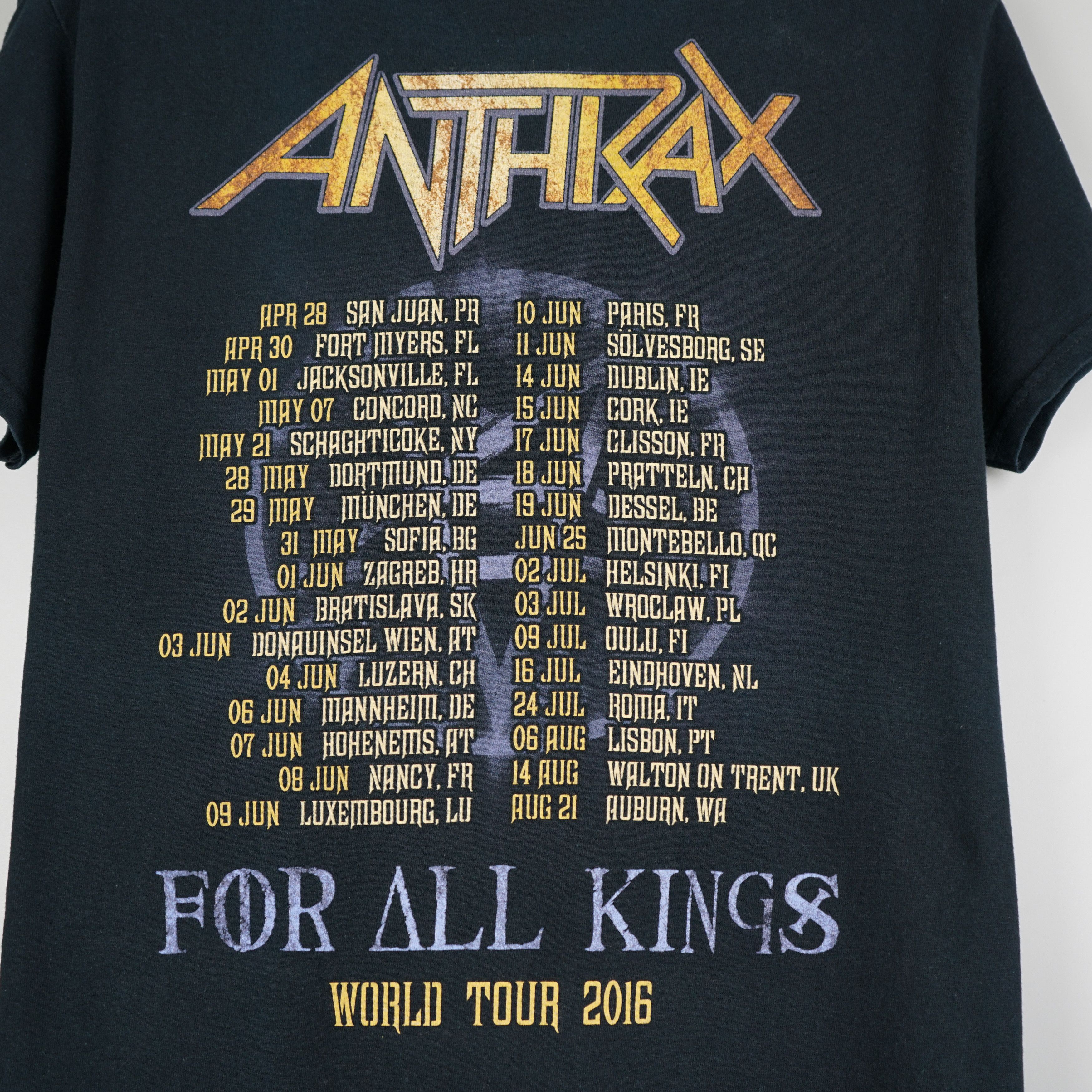 Band Tees × Vintage 2016 Anthrax t-shirt For All Kings '16 tour Size US M / EU 48-50 / 2 - 13 Thumbnail